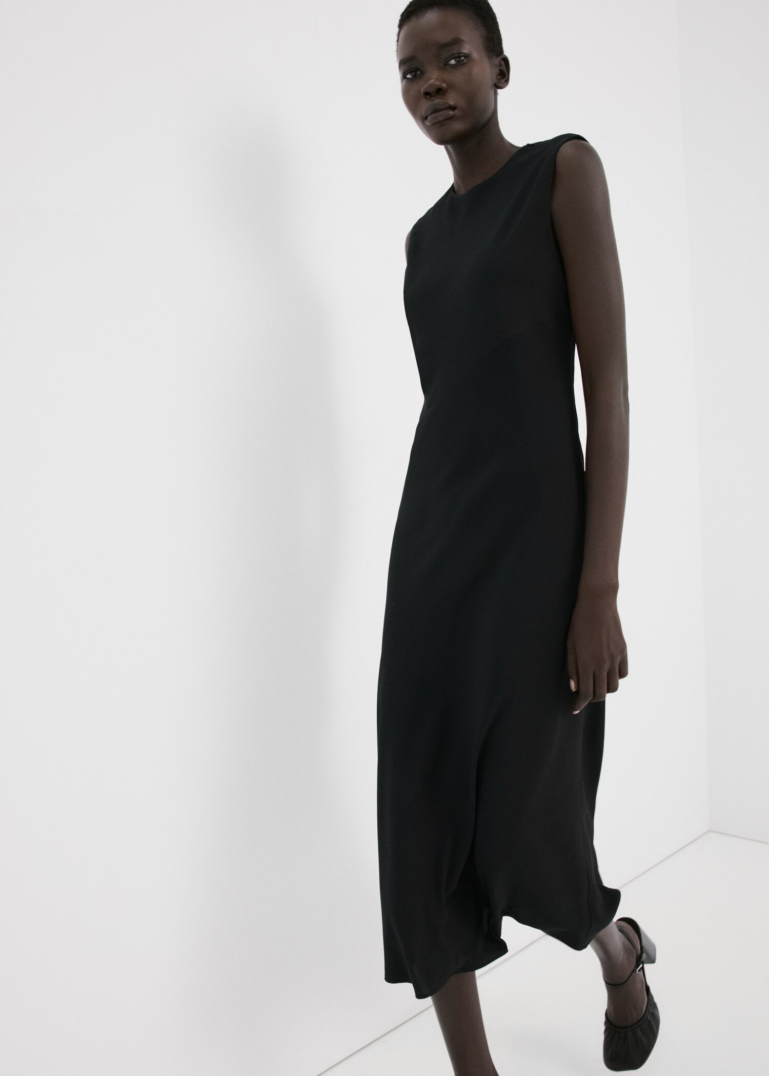 Midi-dress with open back - Medium plane