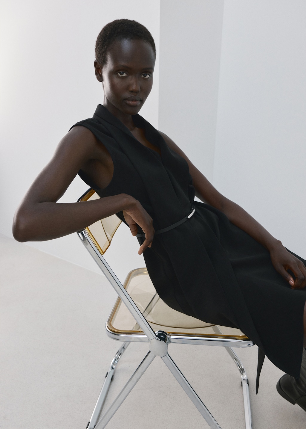 Mango Dress with foulard and belt