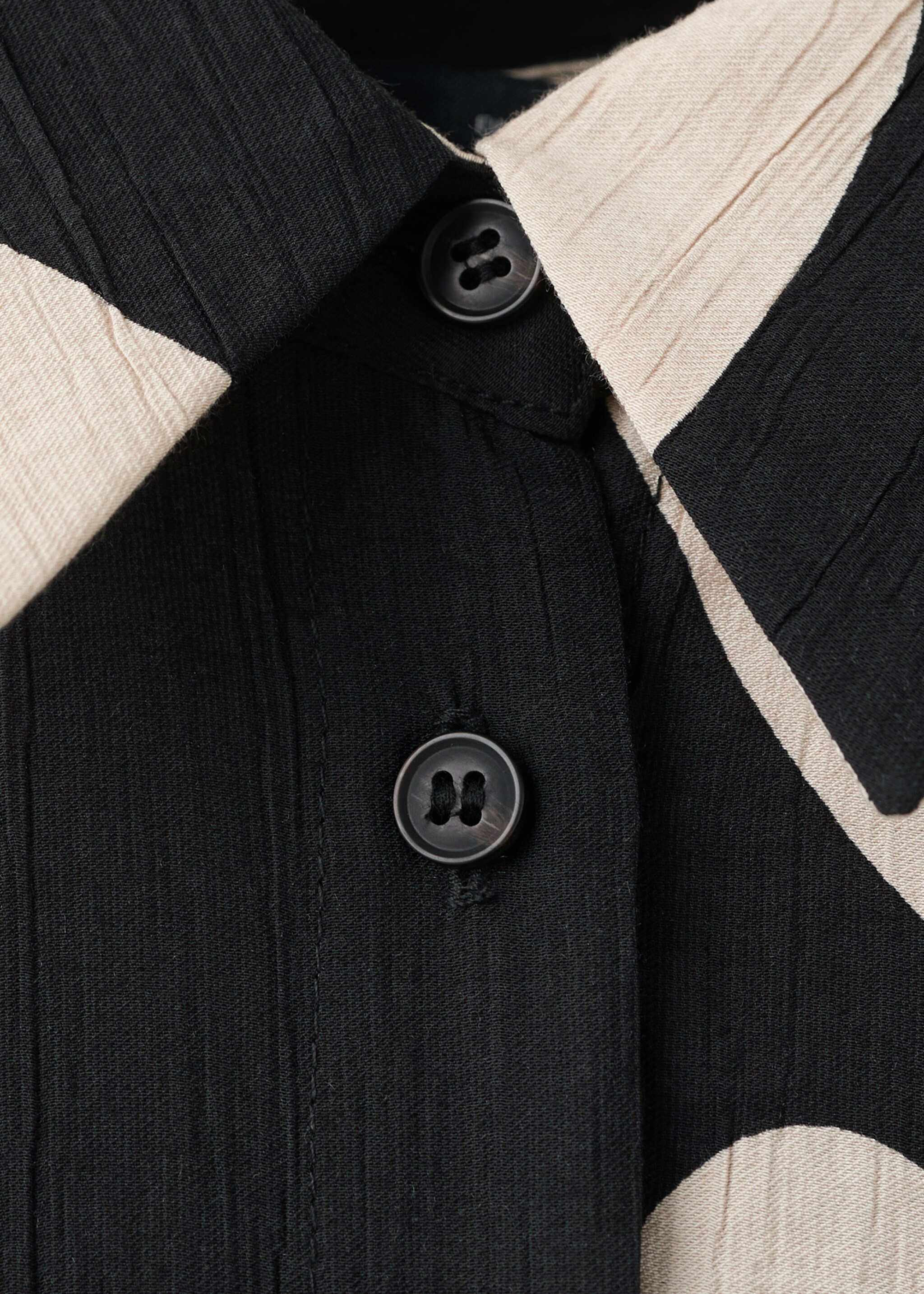 Vestido camisero largo estampado - Detalle del artículo 8, Negro. Ref: 27005839-00.