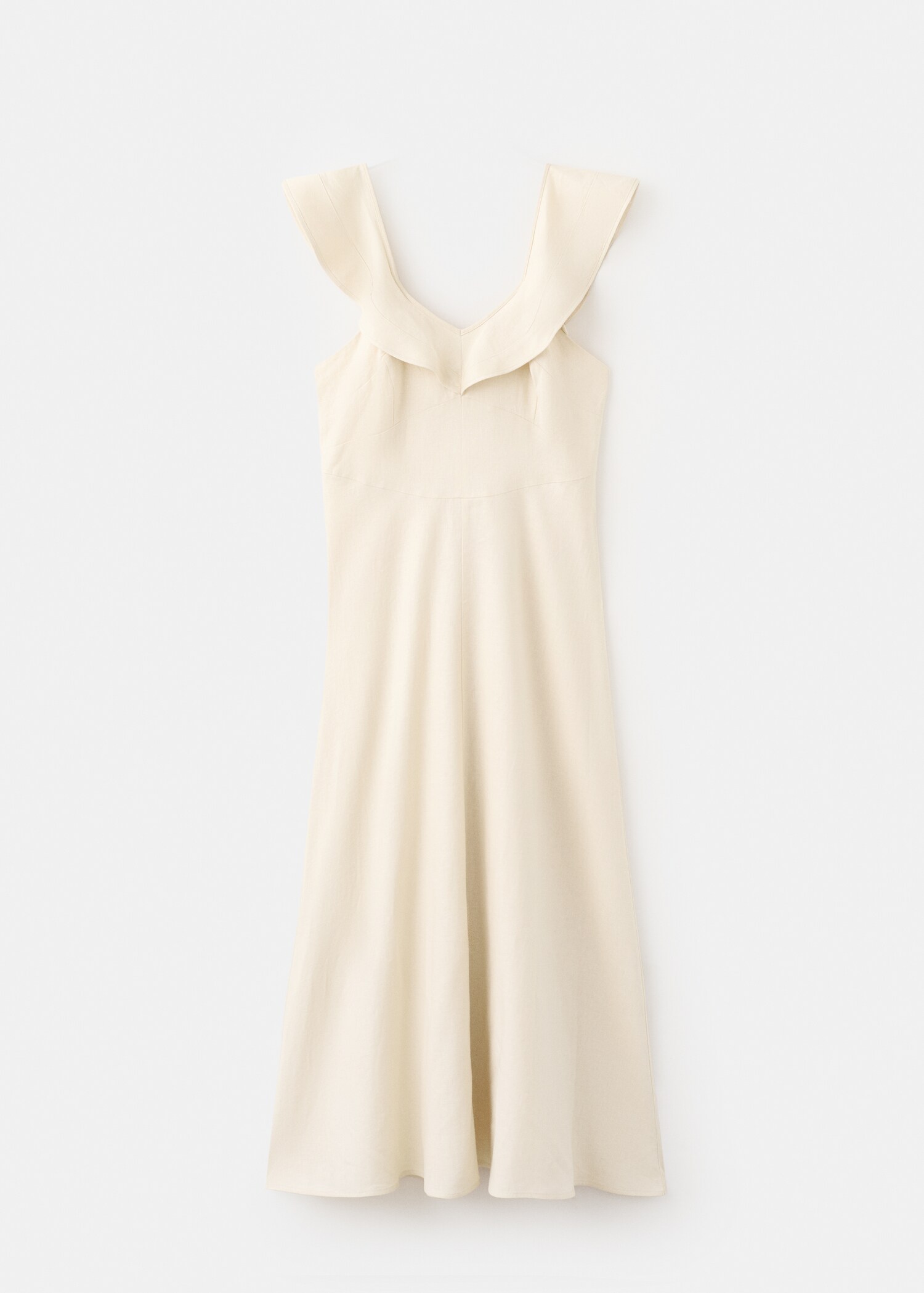 Платье изо льна с оборкой - Изделие без модели