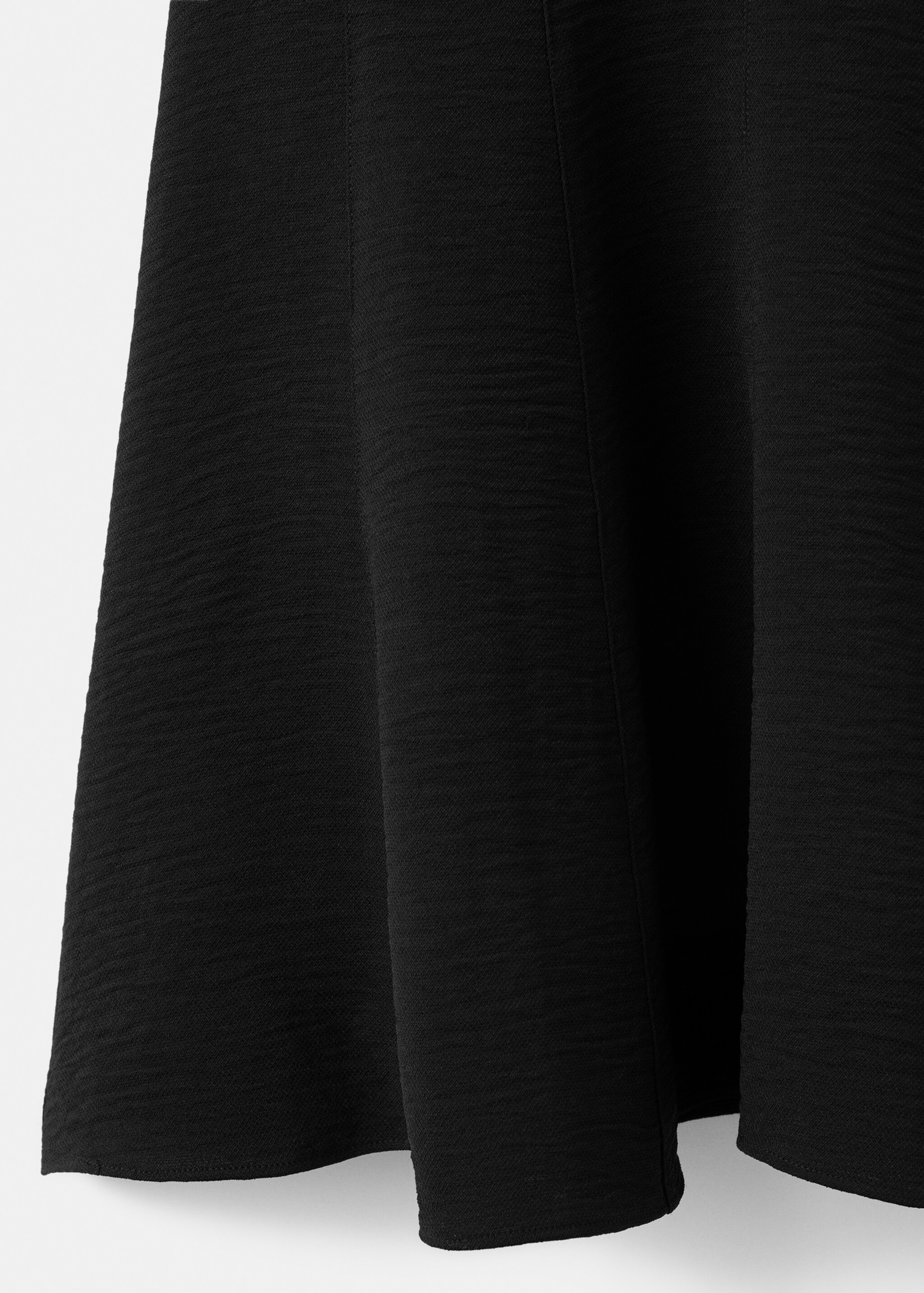 Flounce dress with V-neck - Details of the article 0, Black. Ref: 27005842-00.