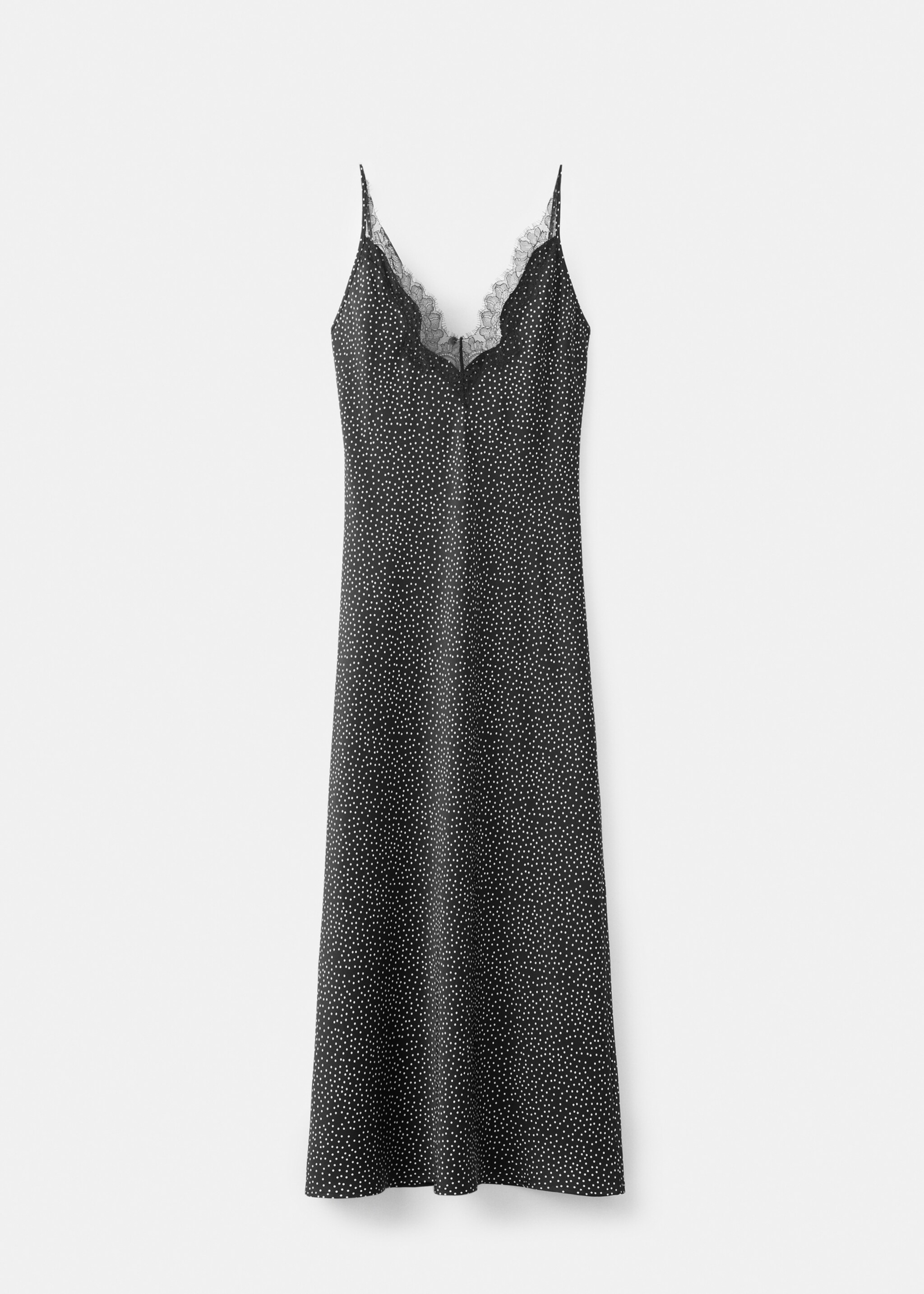 Polka dot lace dress - Article without model, Black. Ref: 27005845-00.