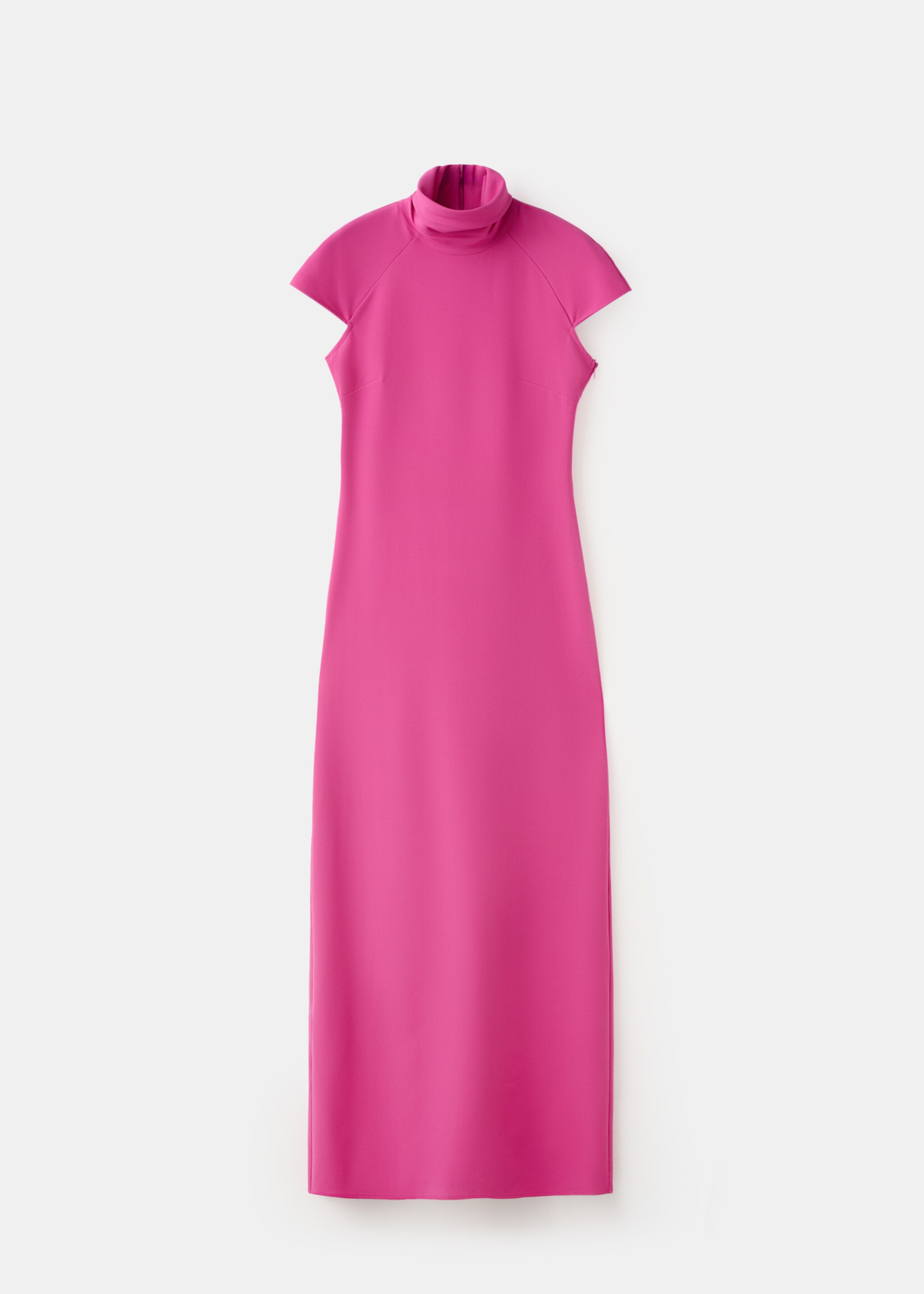 Long turtleneck dress - Article without model, Fuchsia. Ref: 27005848-00.