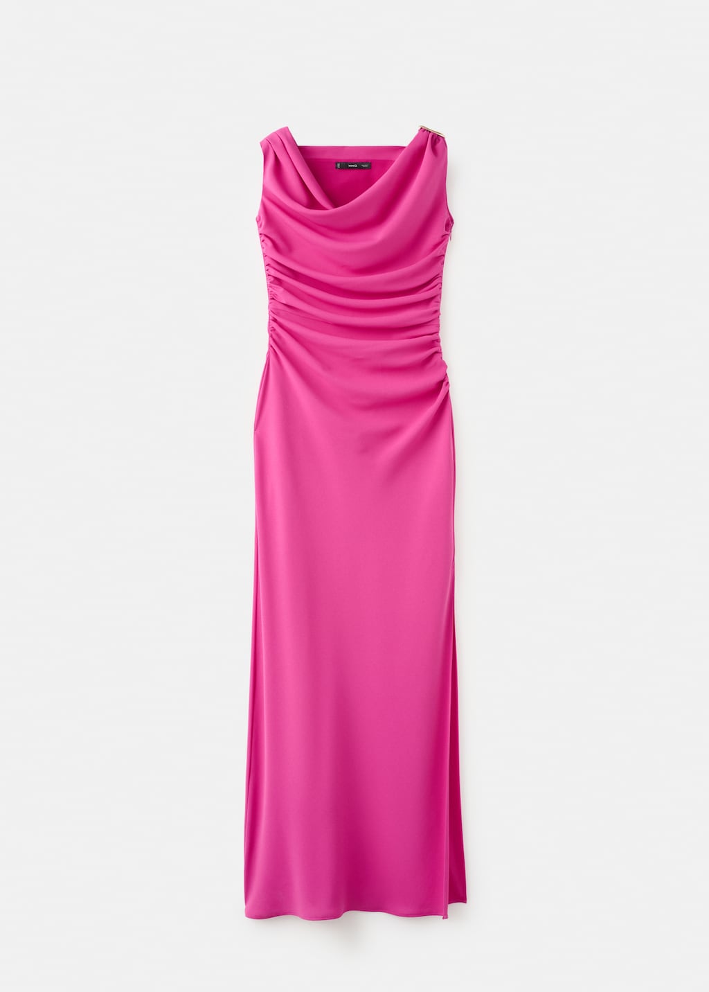 Draped dress with brooch - image 2