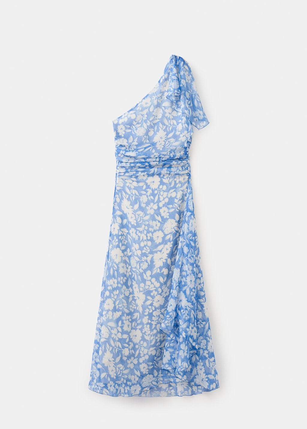 Floral dress with asymmetrical neckline - image 2