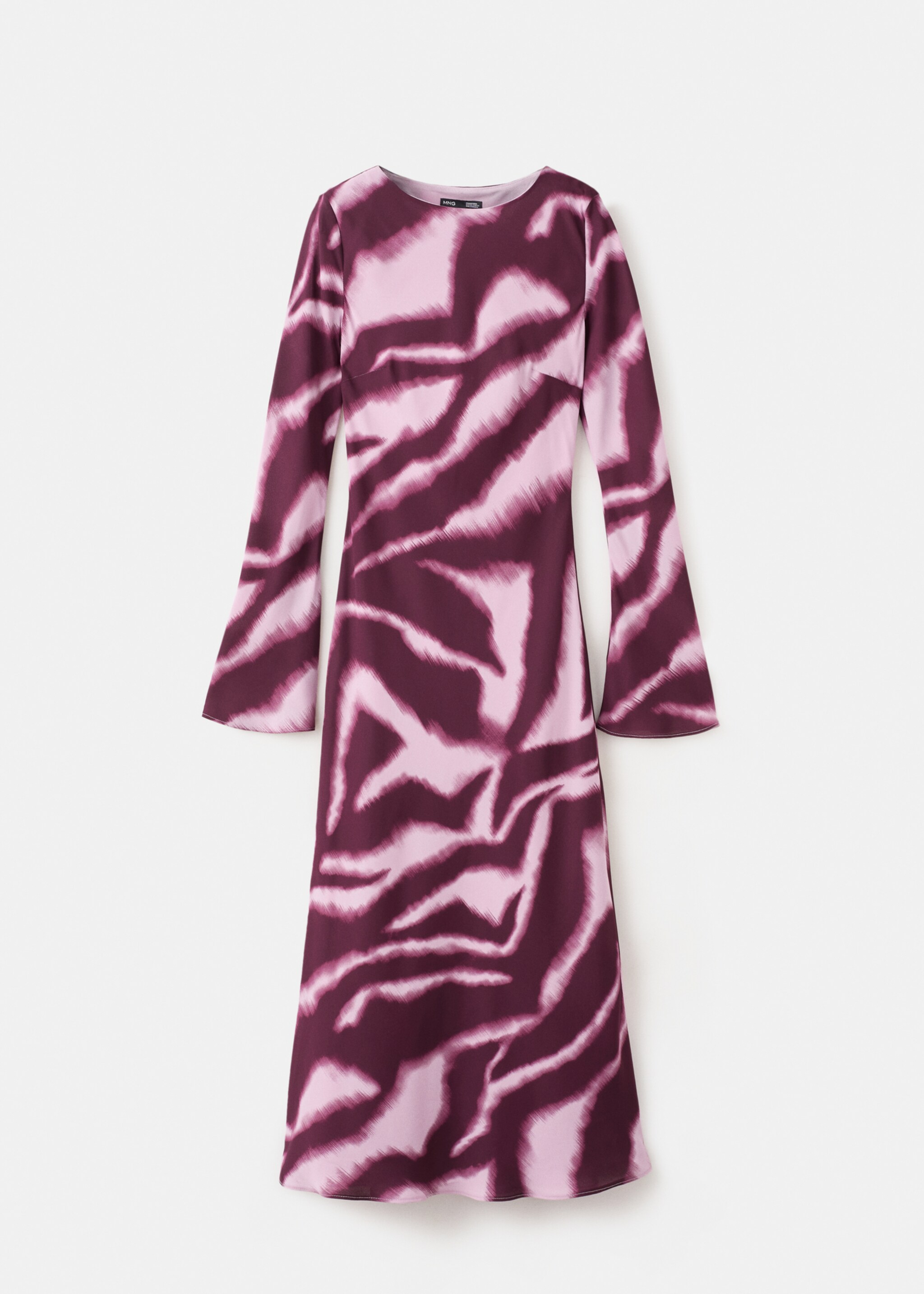 A-line animal-print dress - Article without model, Lilac. Ref: 27005853-00.