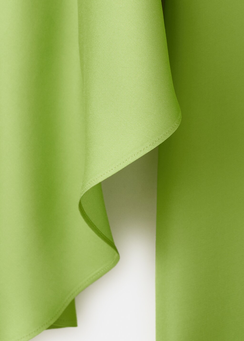 Puffed sleeves satin dress - image 5