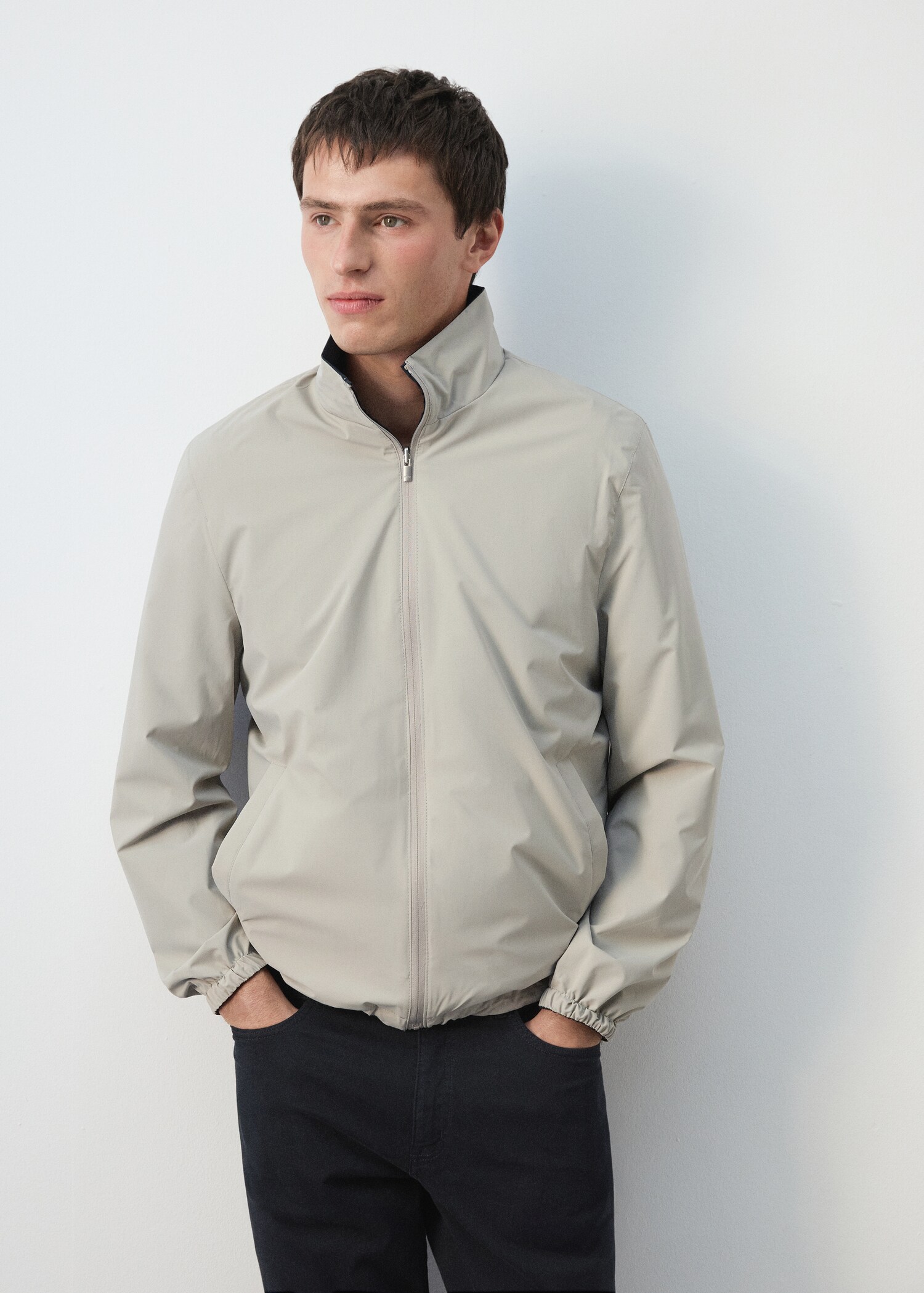 Reversible quilted water-repellent reversible jacket - Details of the article 6