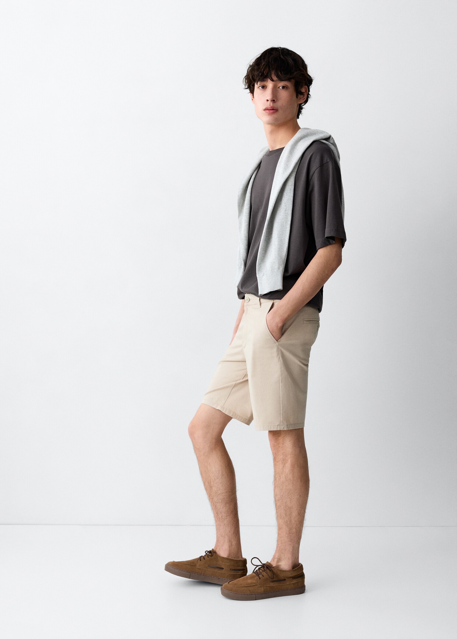 Cotton Bermuda shorts - Medium plane