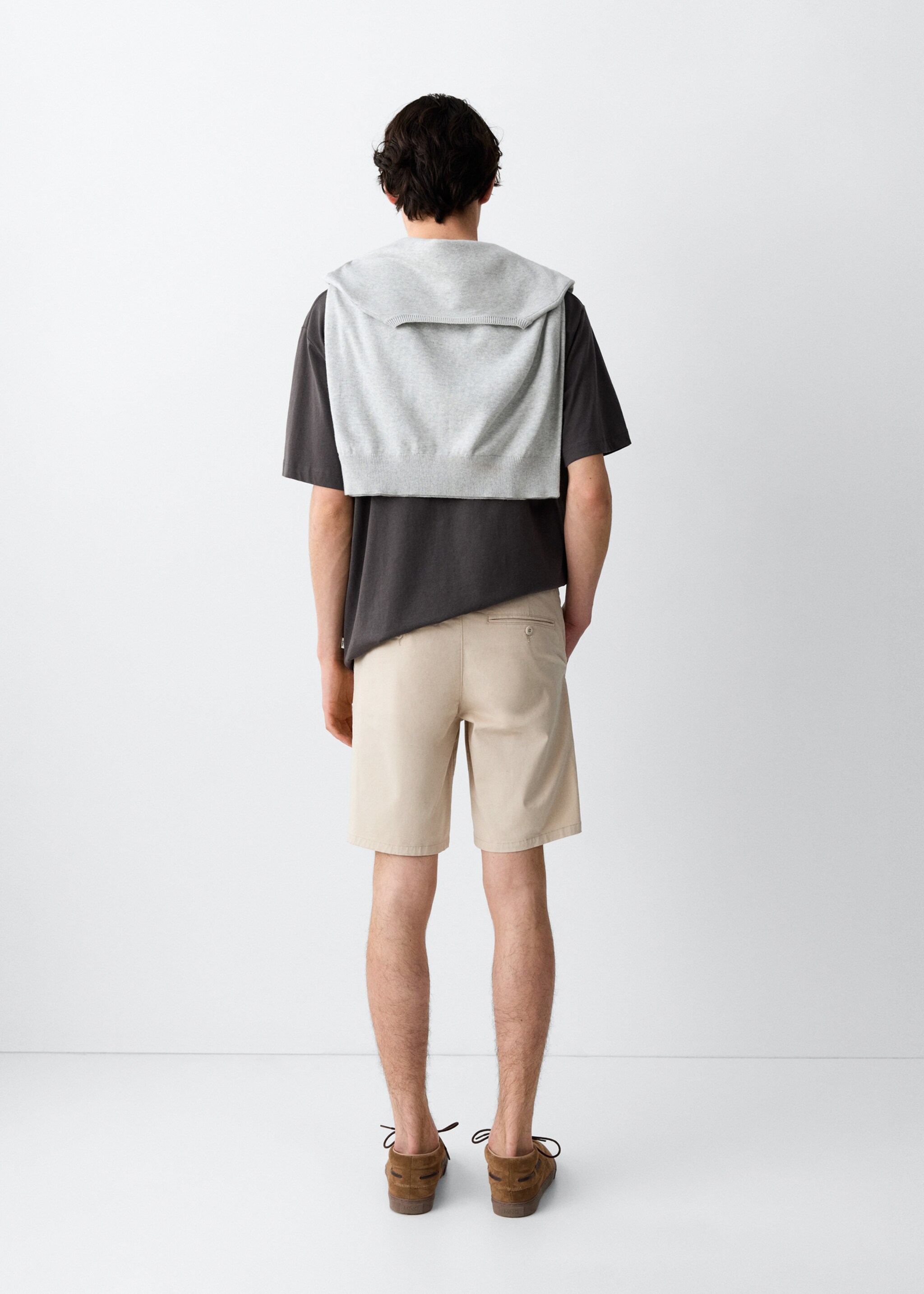 Cotton Bermuda shorts - Reverse of the article, Ice Grey. Ref: 27005940-00.