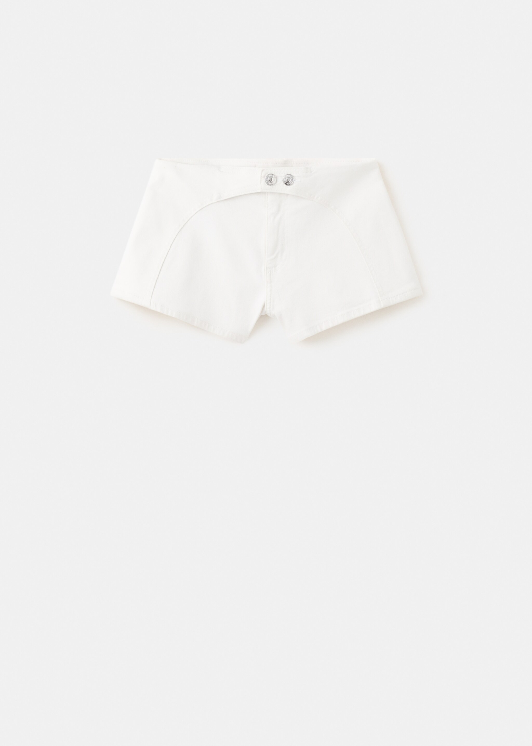 Denim shorts with stitching detail - منتج دون نموذج, سكري. Ref: 27005953-00.