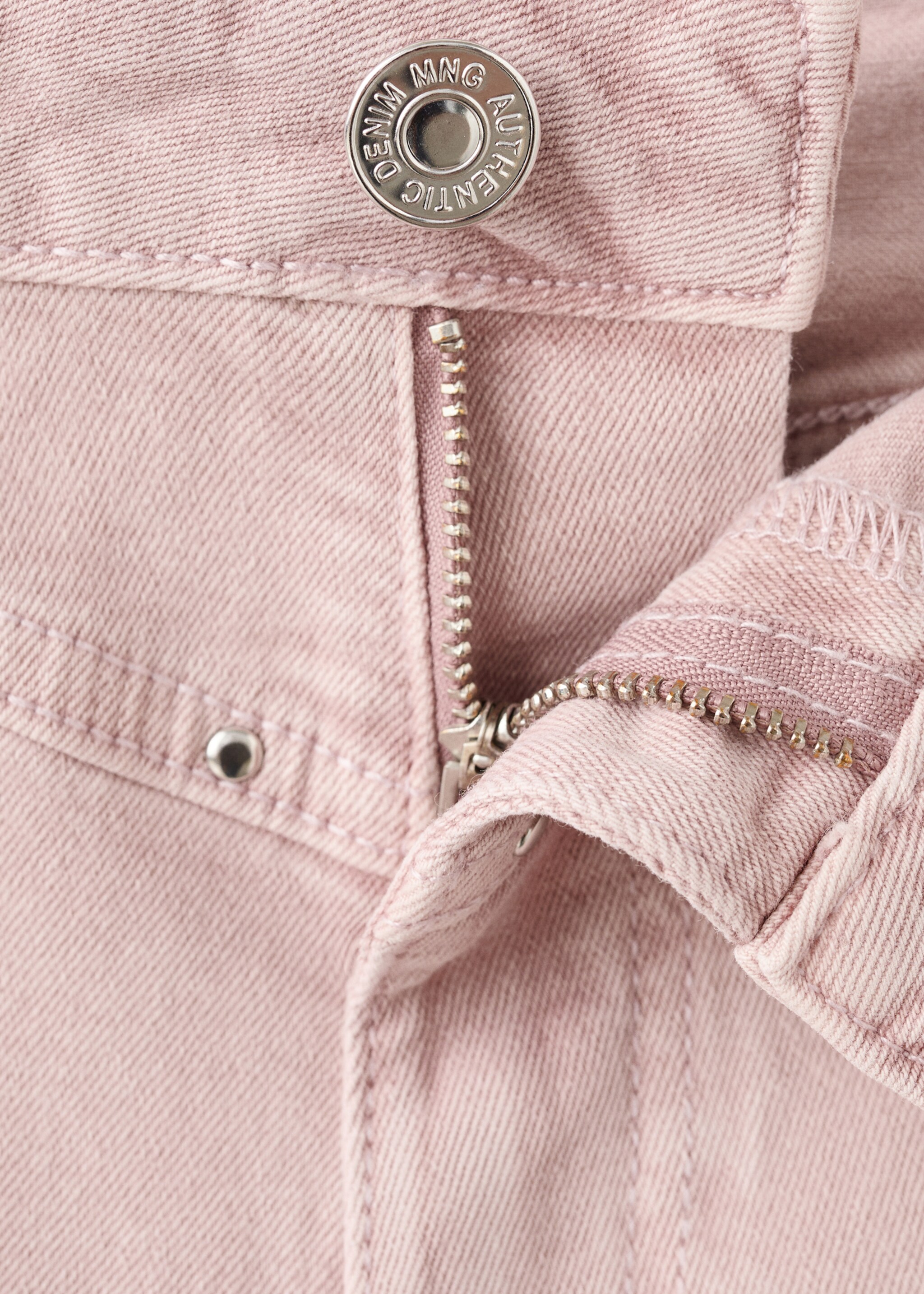 Studded denim shorts - Details of the article 0, Pink. Ref: 27005956-00.
