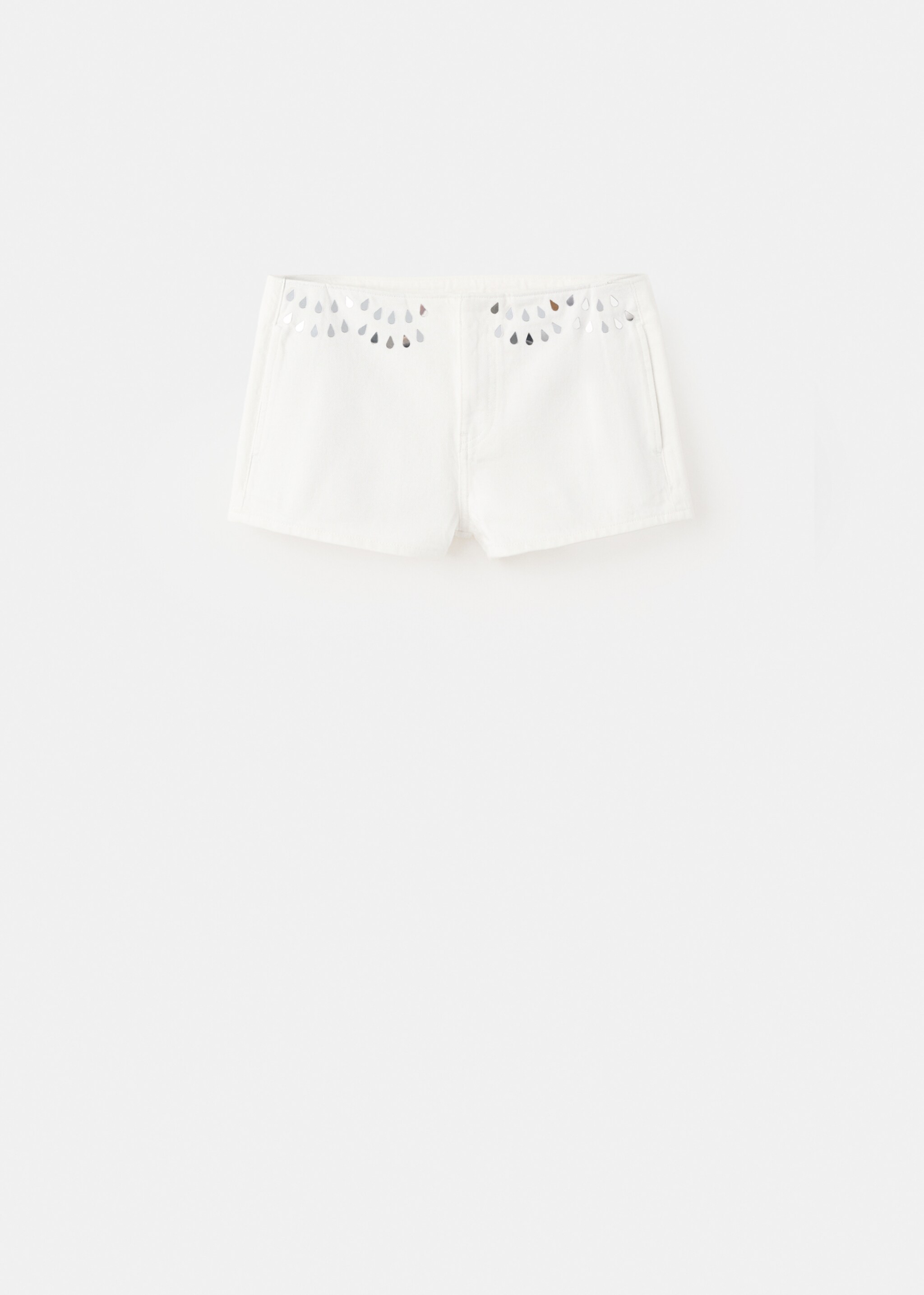 Shorts with bead detailing - Article without model, Off White. Ref: 27005961-00.