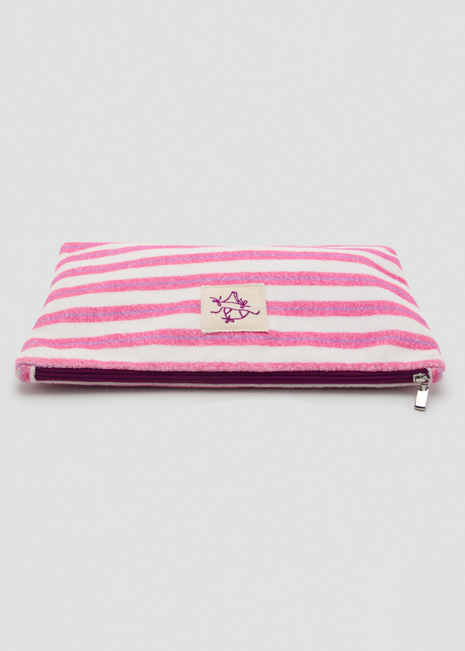Striped cotton toiletry bag - Details of the article 1