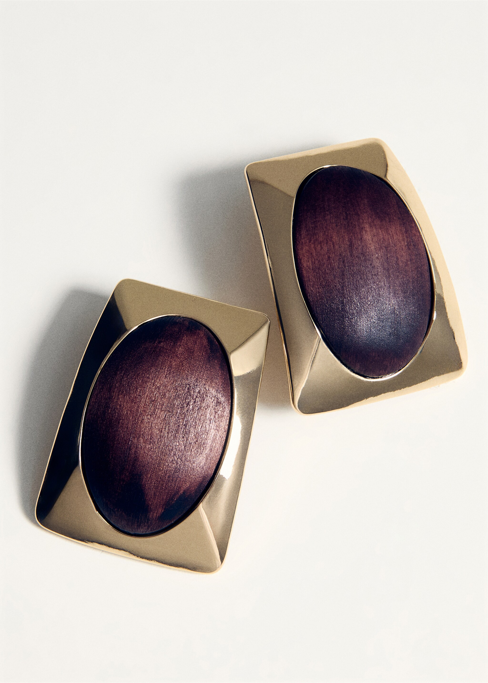 أقراط خشبية مركبة - تفاصيل المنتج 5, ذهبي. Ref: 27005992-00.