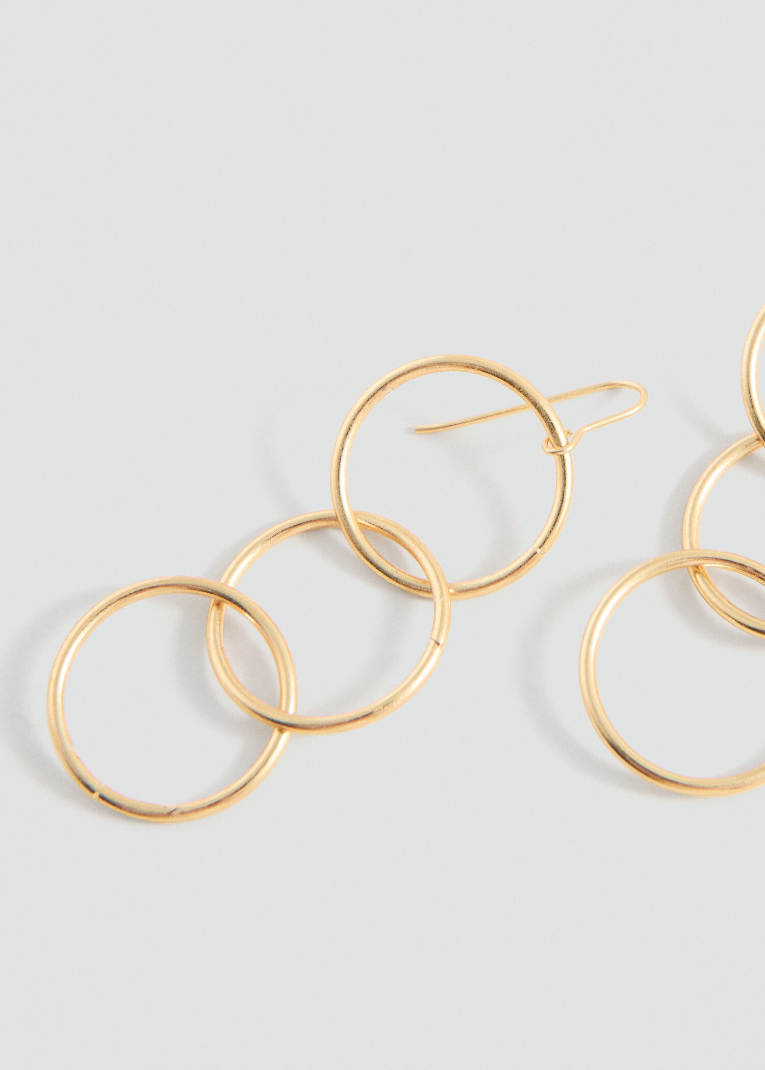 Intertwined hoop earrings - Medium plane