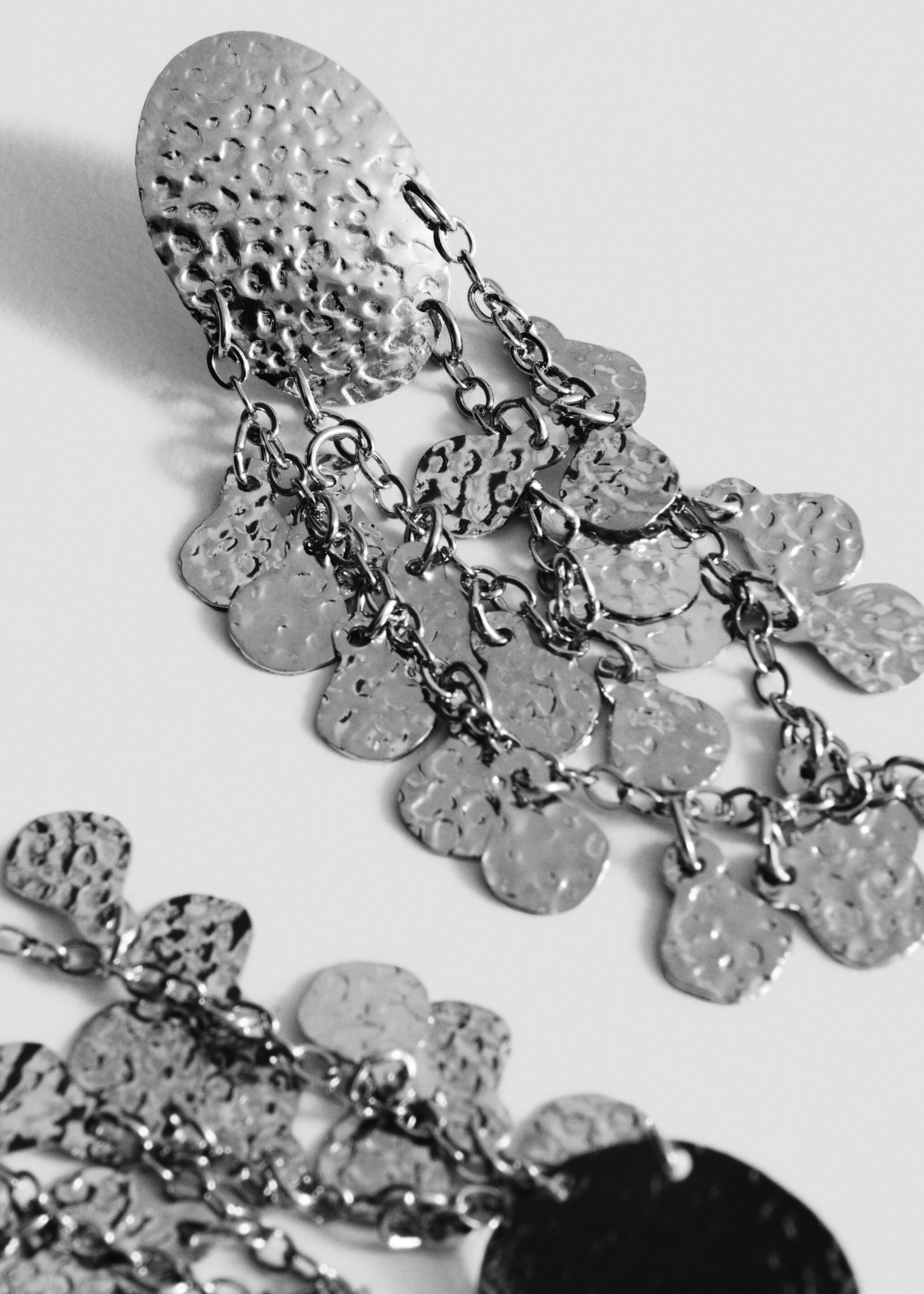 Beaded drop earrings - Medium plane, Silver. Ref: 27005997-00.