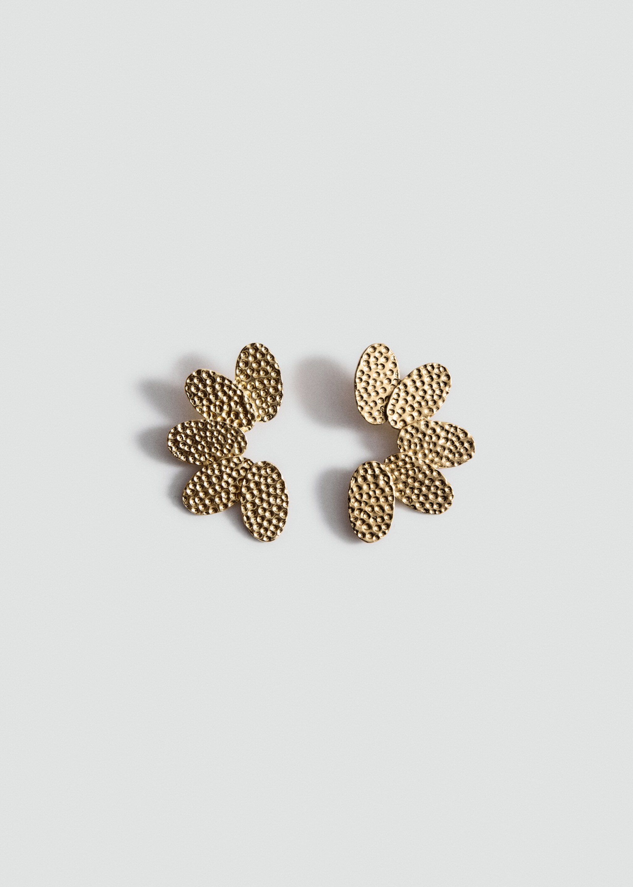 Flower-design earrings - Article without model, Gold. Ref: 27005998-00.