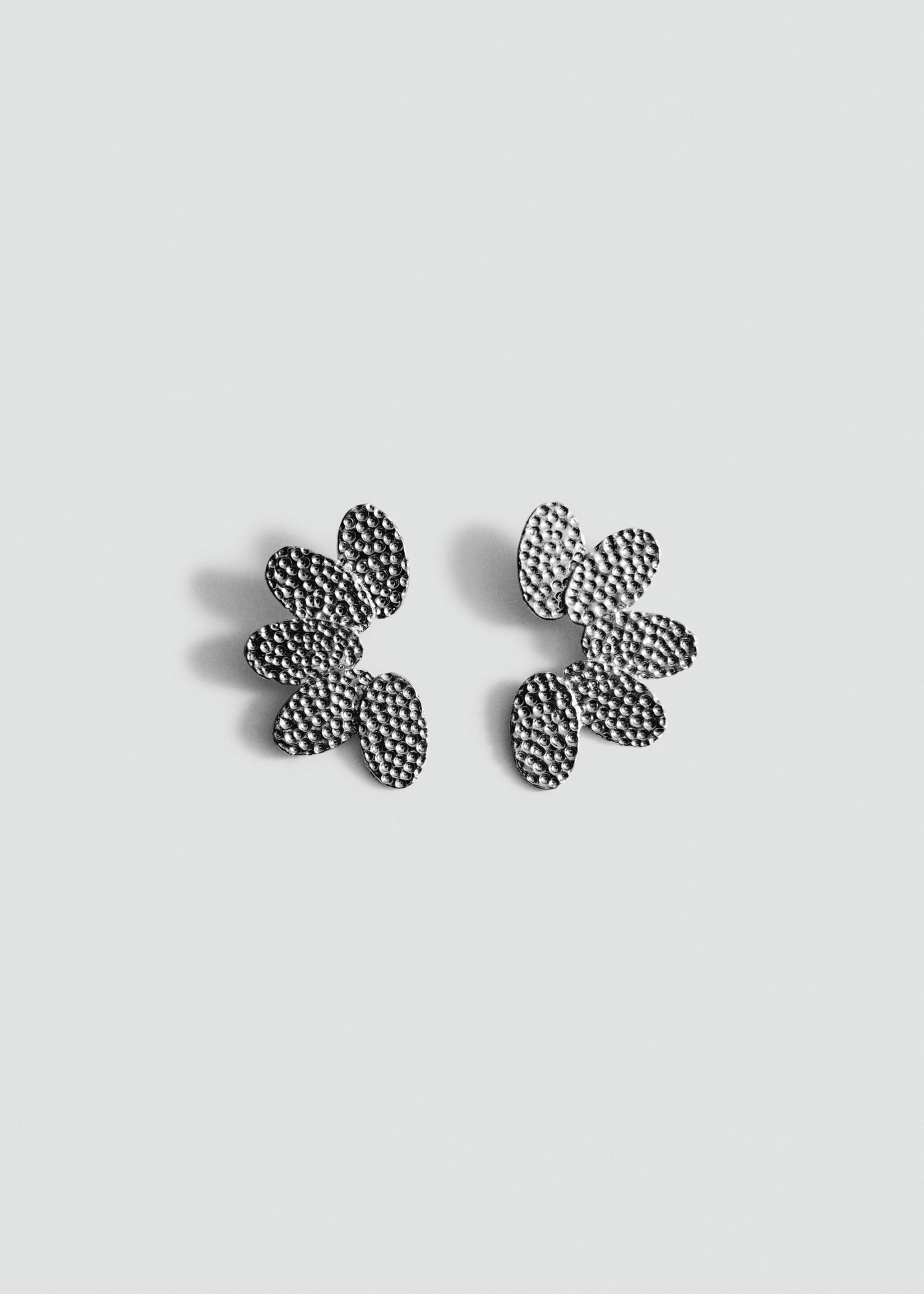 Flower-design earrings - Article without model, Silver. Ref: 27005999-00.