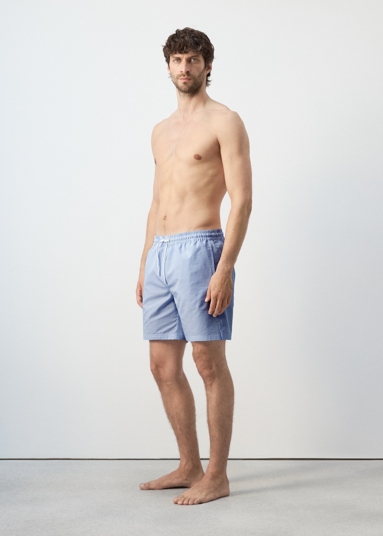 Seersucker swimming trunks - Details of the article 2