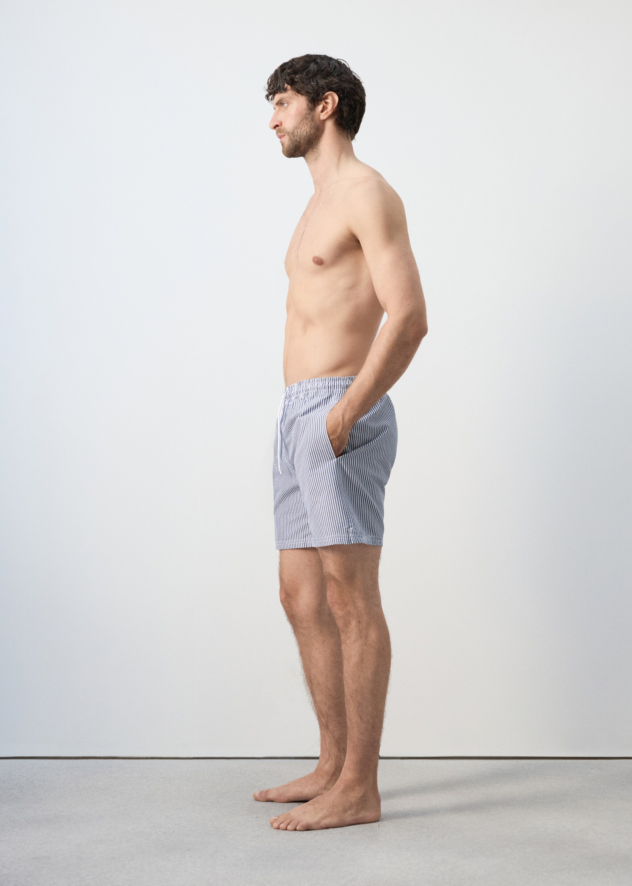 시어서커 수영 트렁크 - 상품 내역: 2, 다크 네이비. Ref: 27006008-00.