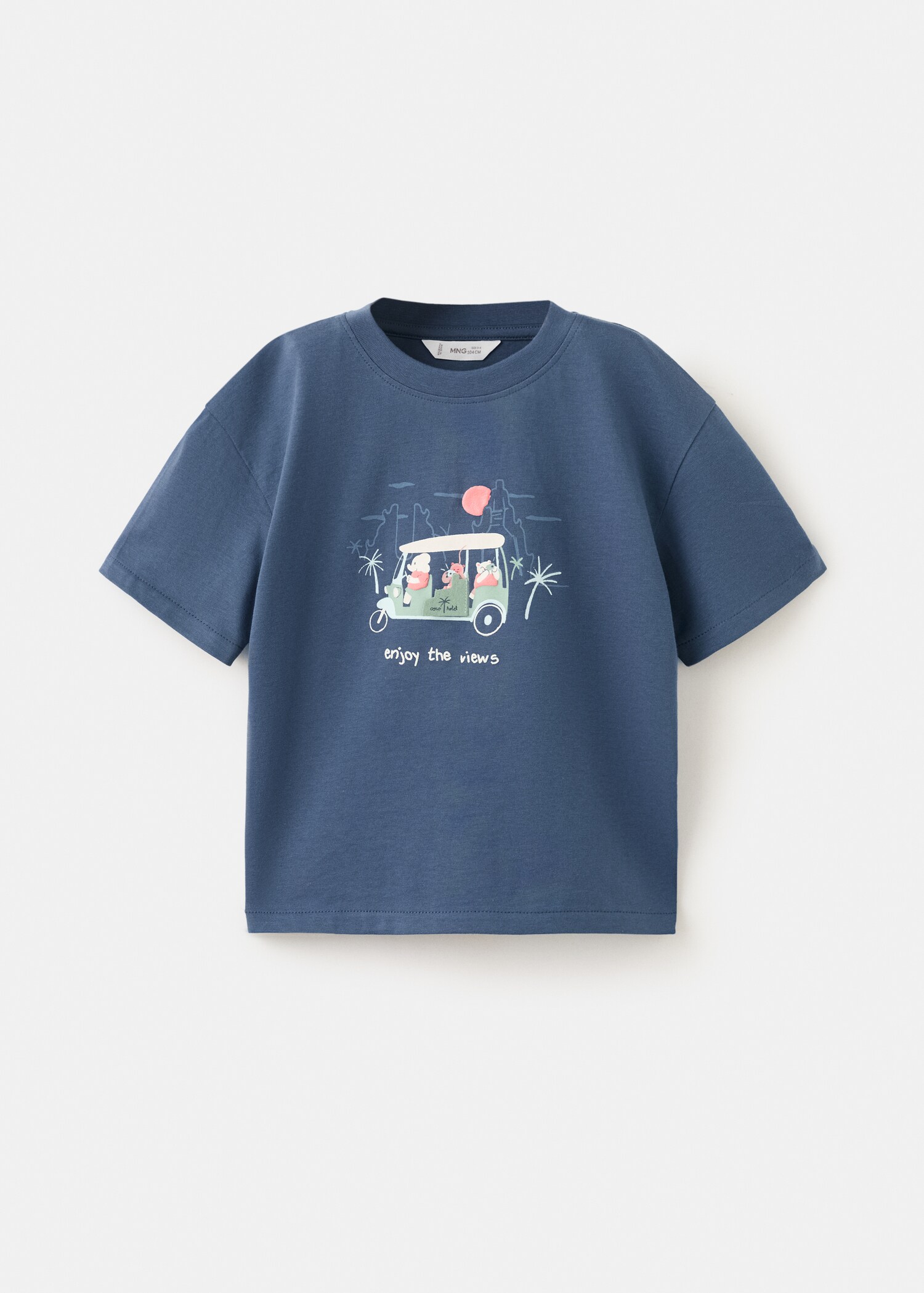 Printed cotton-blend t-shirt - Article without model