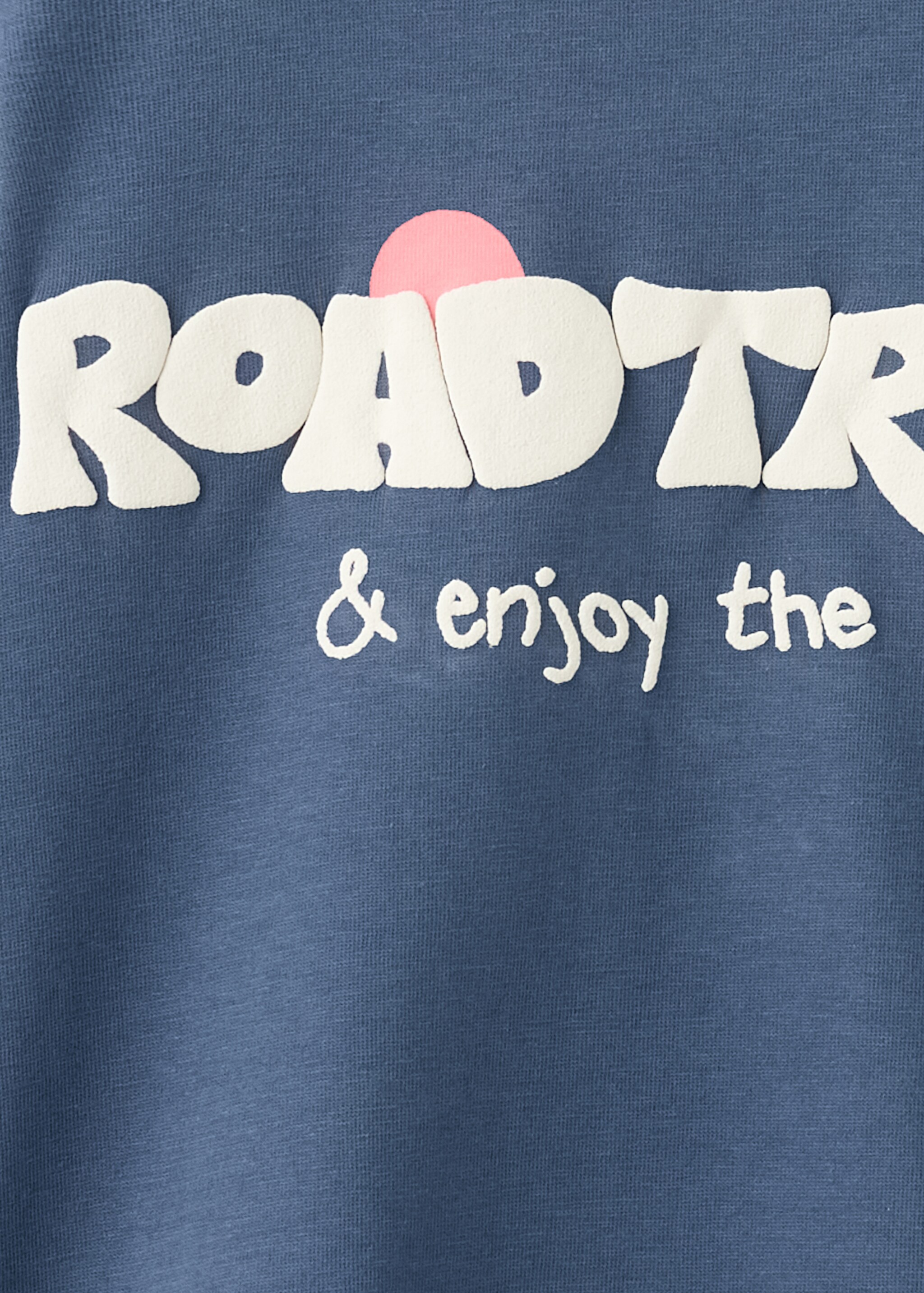 Printed cotton-blend t-shirt - Details of the article 0, Blue. Ref: 27006351-00.