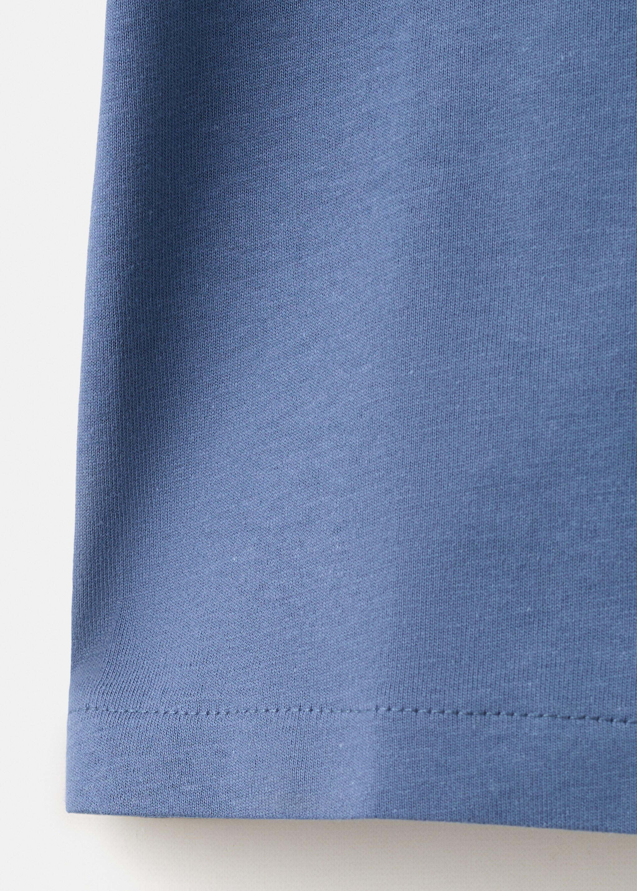 T-shirt algodão botões - Pormenor do artigo 0, Azul. Ref: 27006352-00.