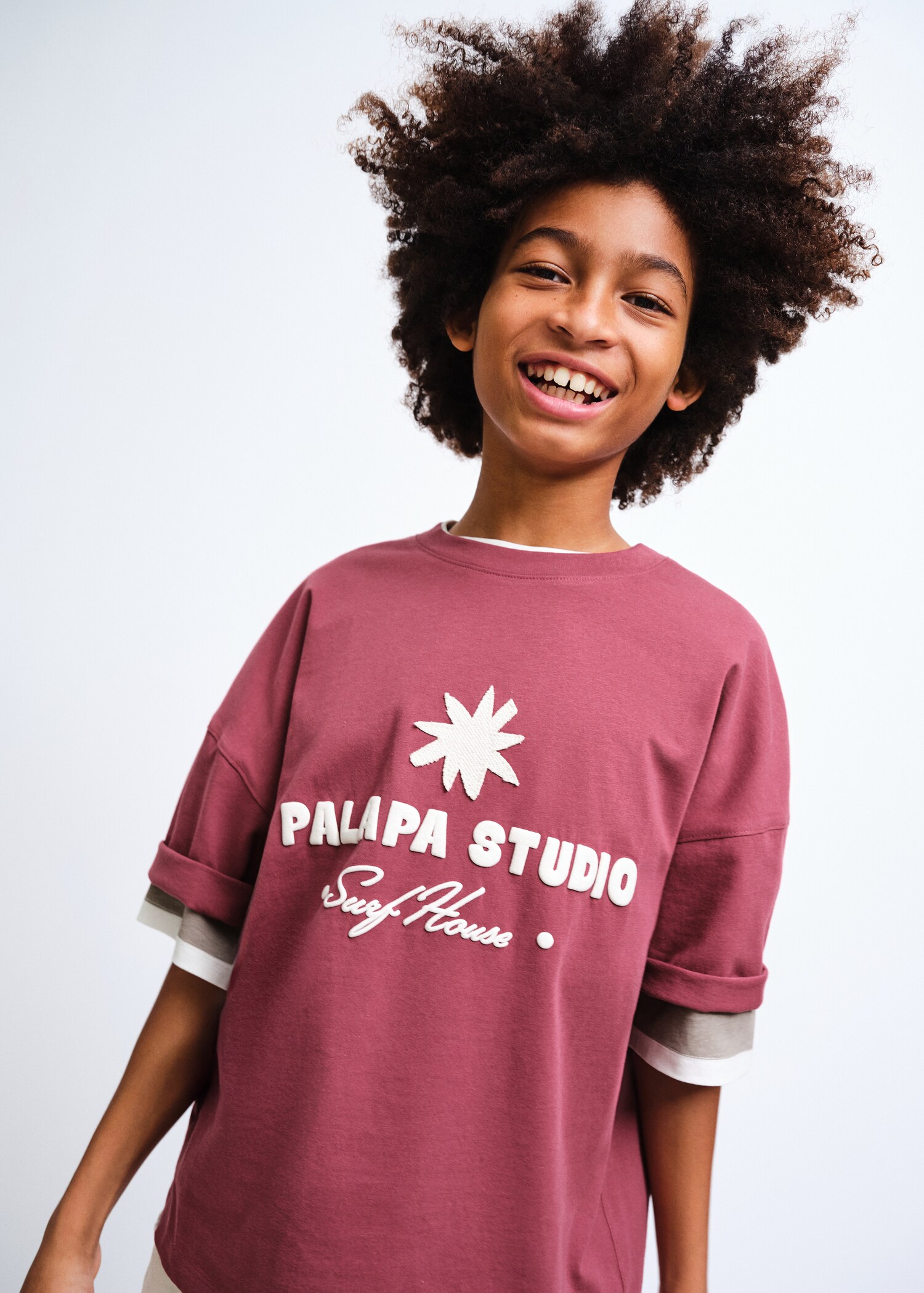 Printed oversized cotton T-shirt - Medium plane