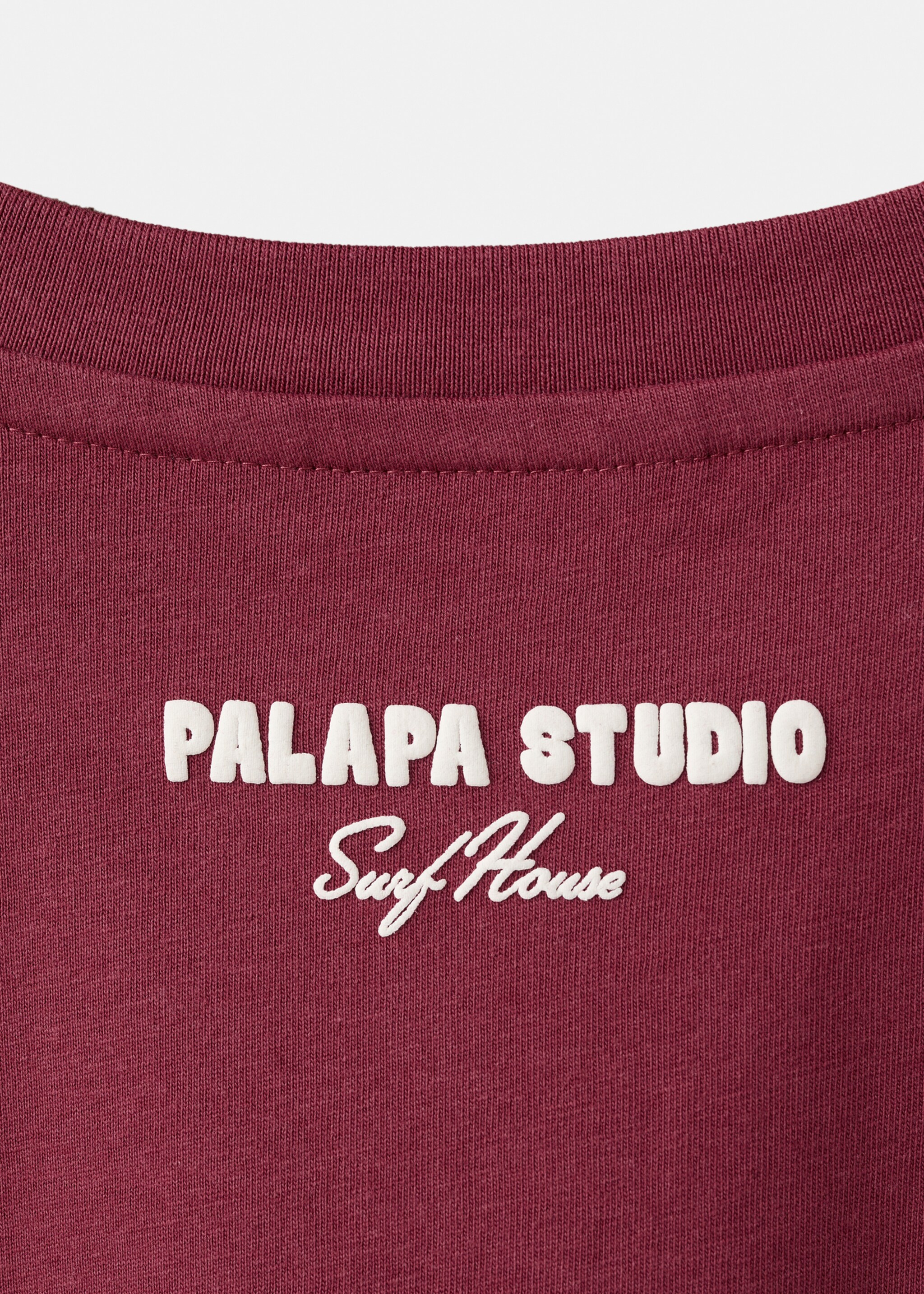 T-shirt oversize coton imprimé - Détail de l'article 0, Cerise. Ref: 27006358-00.