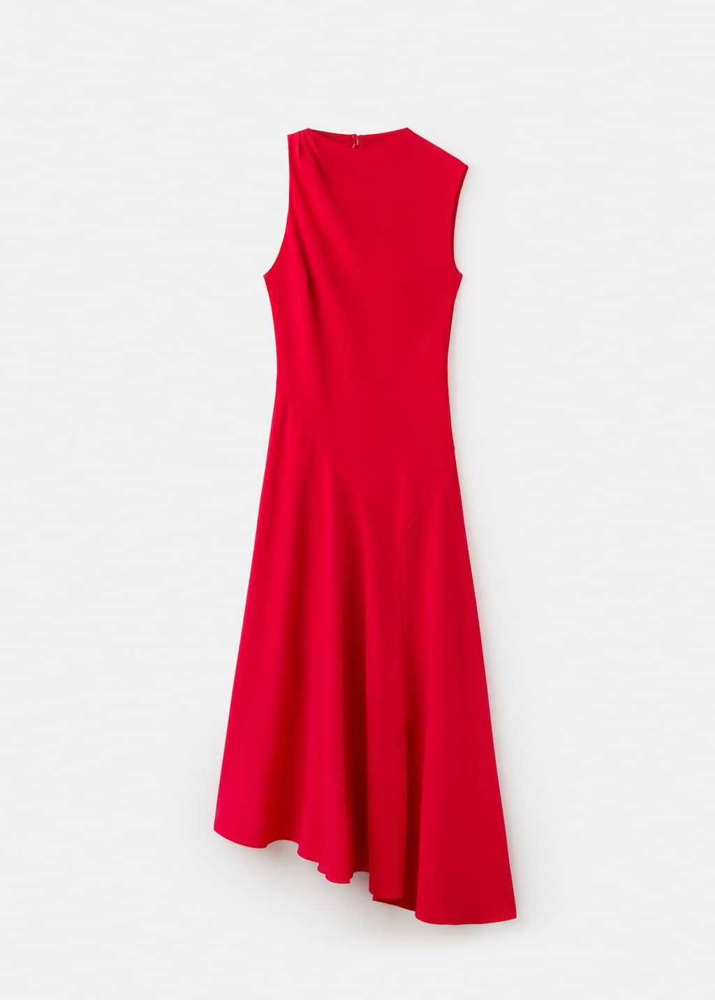 Midi dress with asymmetrical sleeves - image 2
