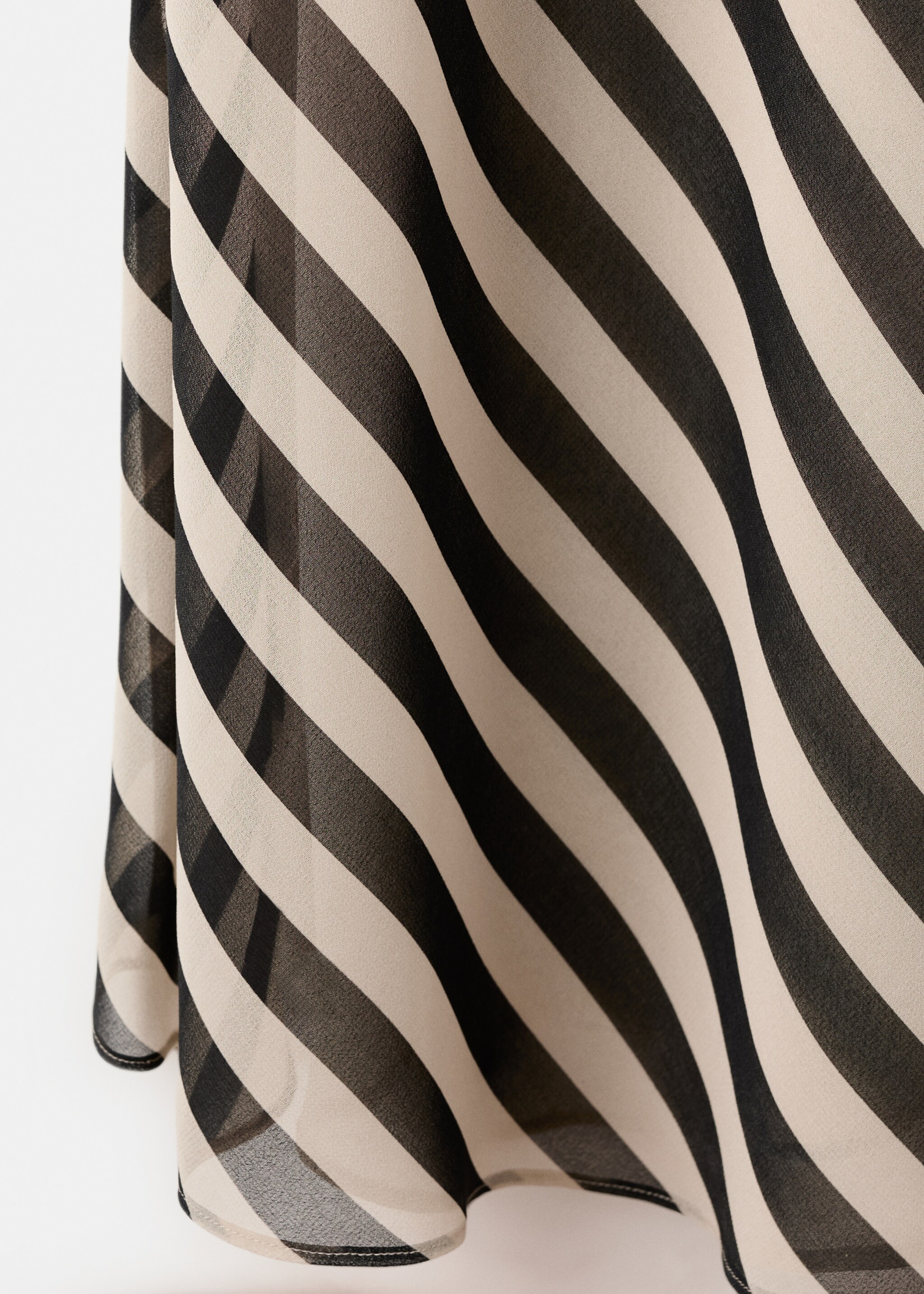 Printed dress with foulard - Details of the article 0, Ecru. Ref: 27006364-00.