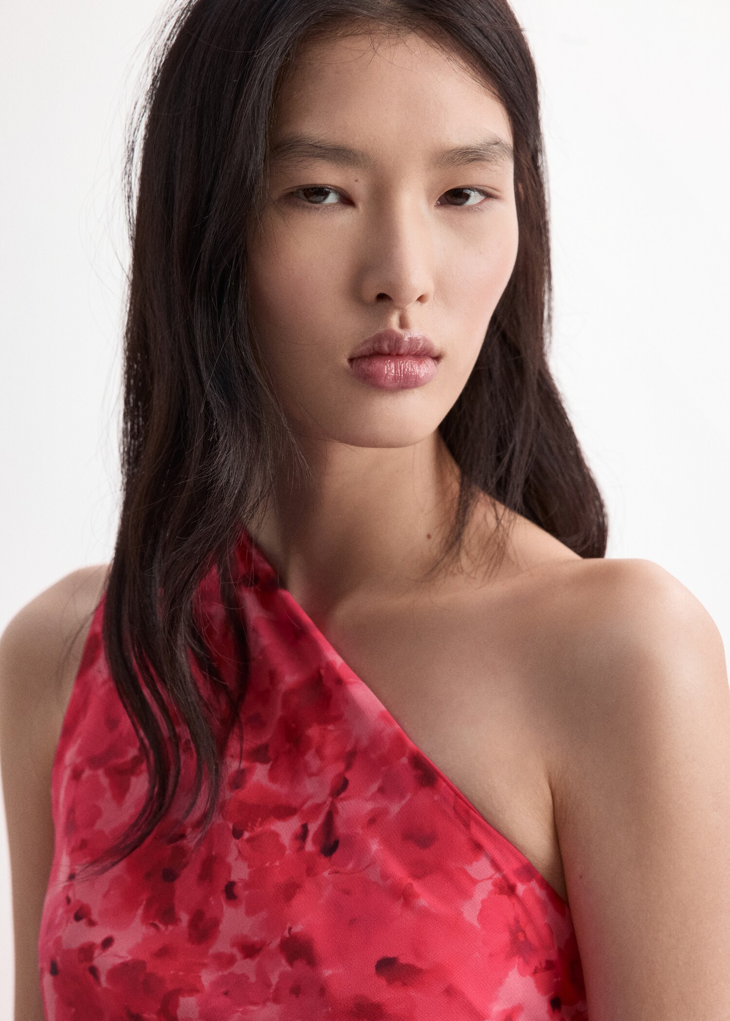 Асимметричное платье с цветочным принтом - Деталь изделия 1