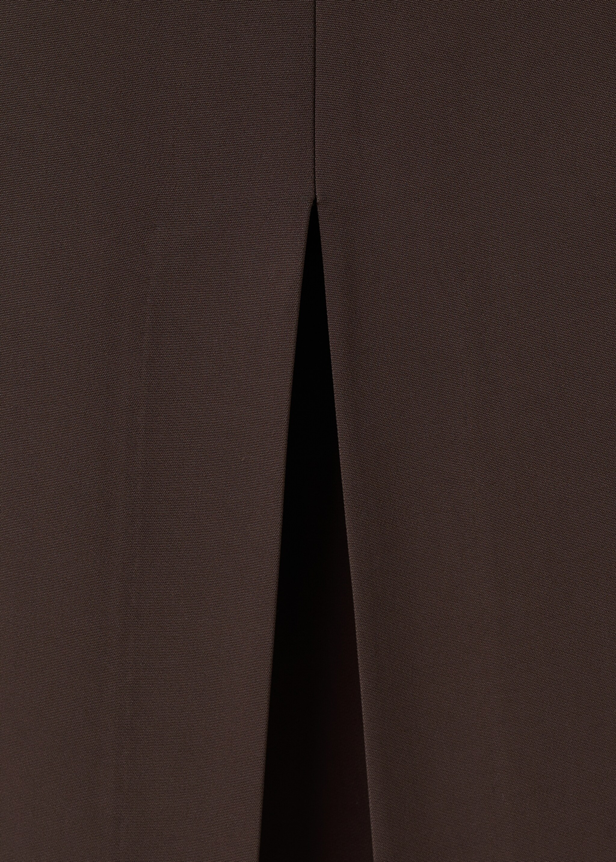 Off-the-shoulder dress with slit detail - Details of the article 0, Brown. Ref: 27006368-00.