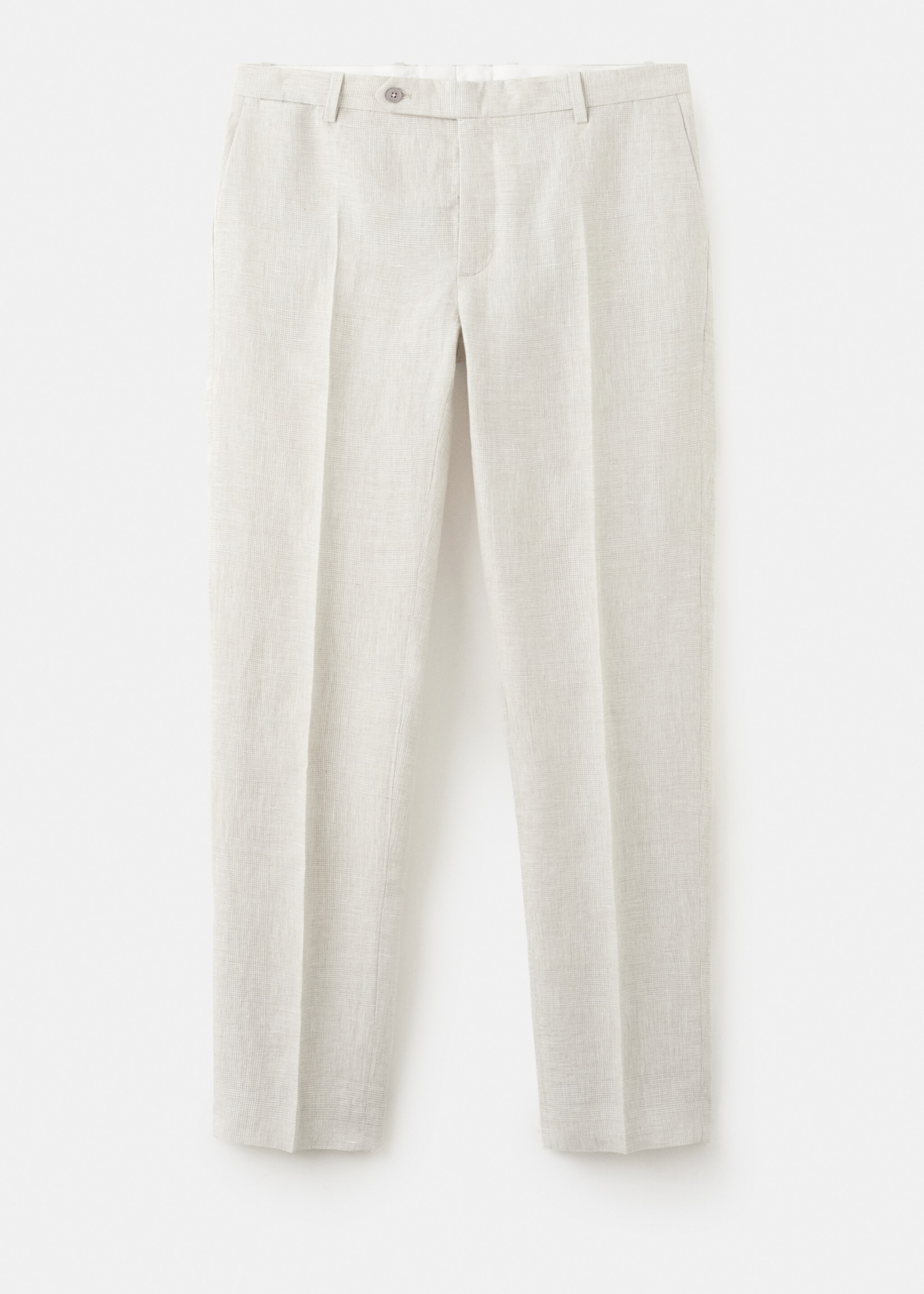 100% linen regular-fit trousers - Article without model, Ecru. Ref: 27006715-00.