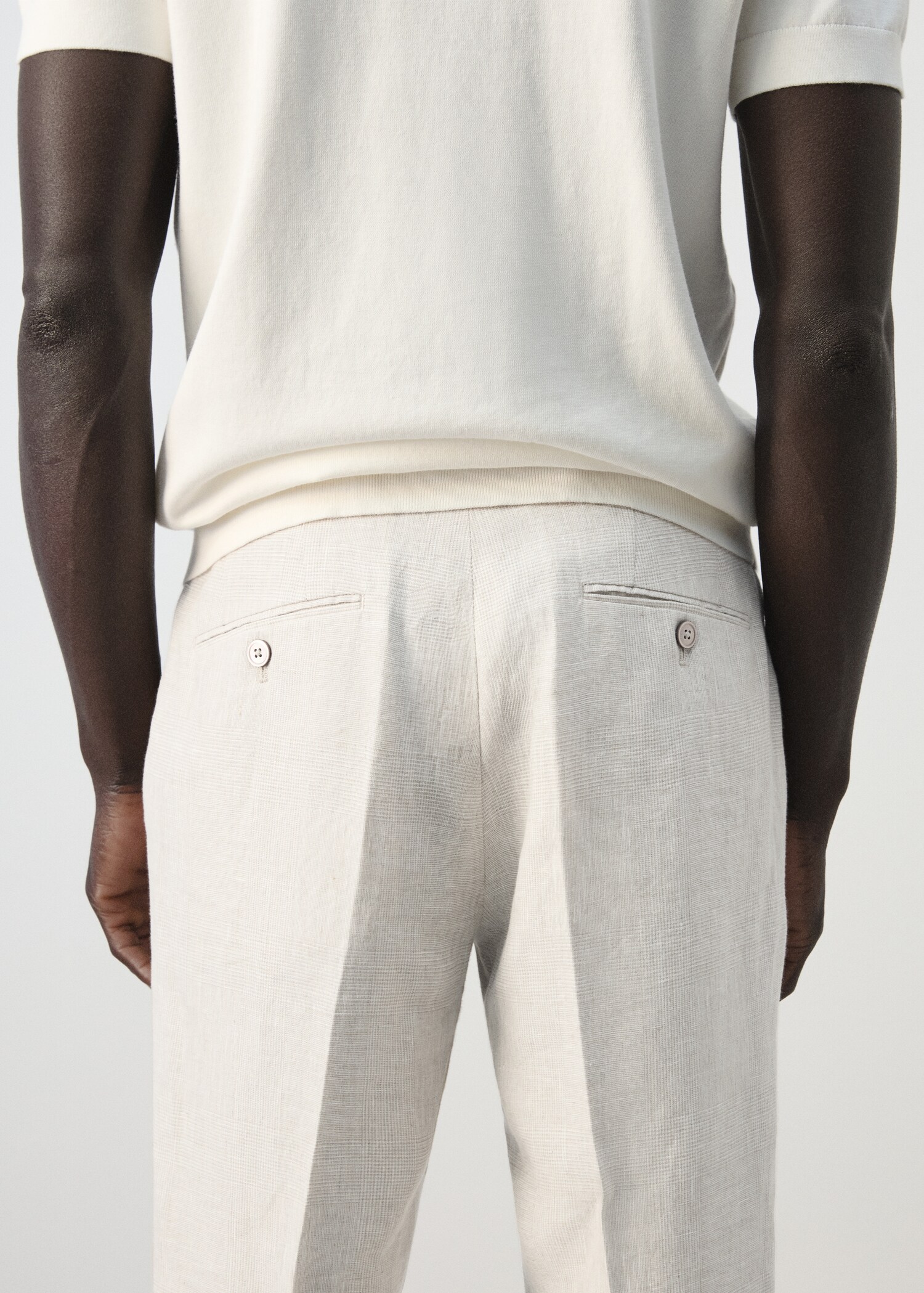 100% linen regular-fit trousers - Details of the article 6