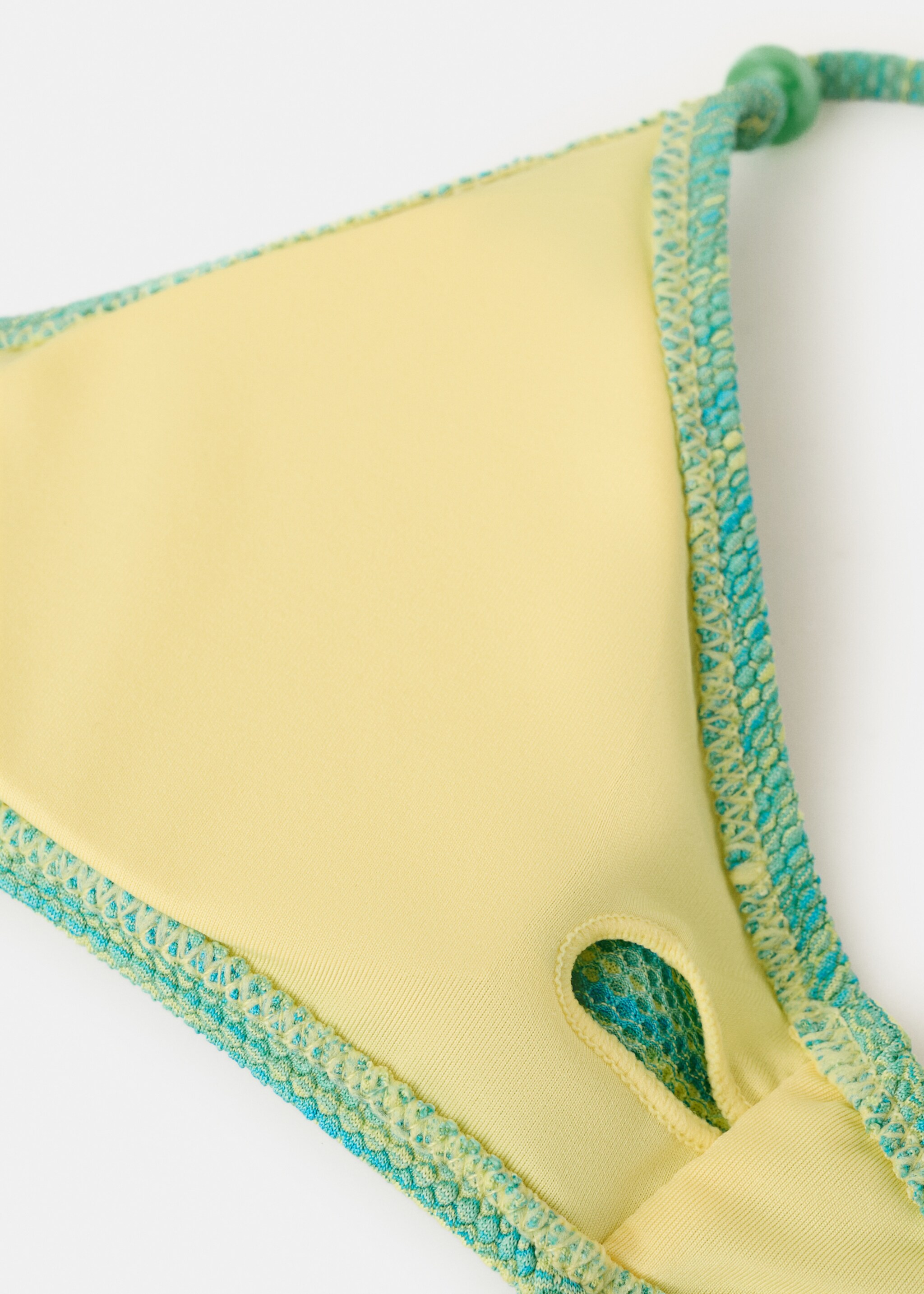 Two-tone bikini with medium-rise bottoms - Details of the article 0, Turquoise. Ref: 27006717-00.