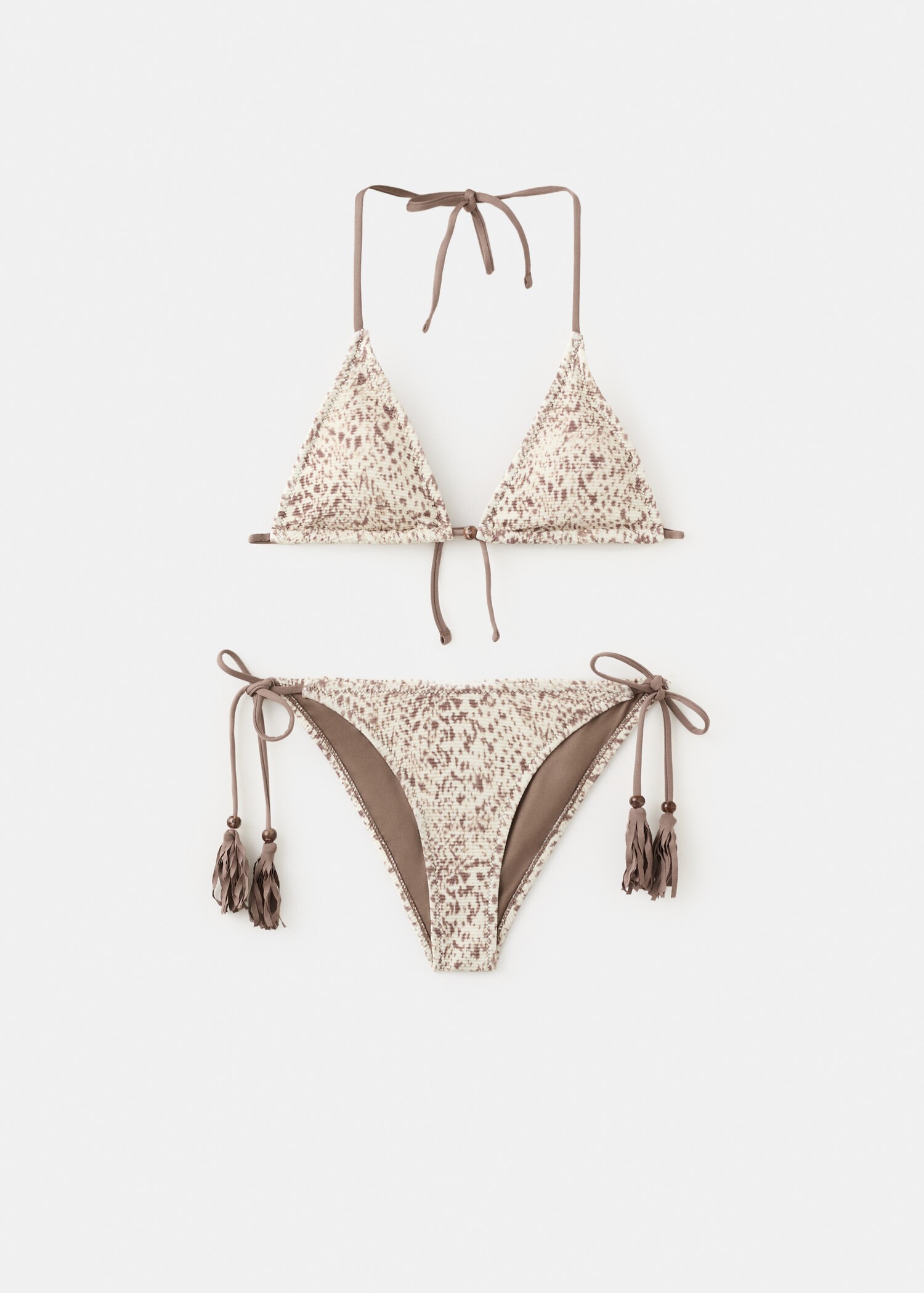 Printed bikini with medium-coverage bottoms - Article without model