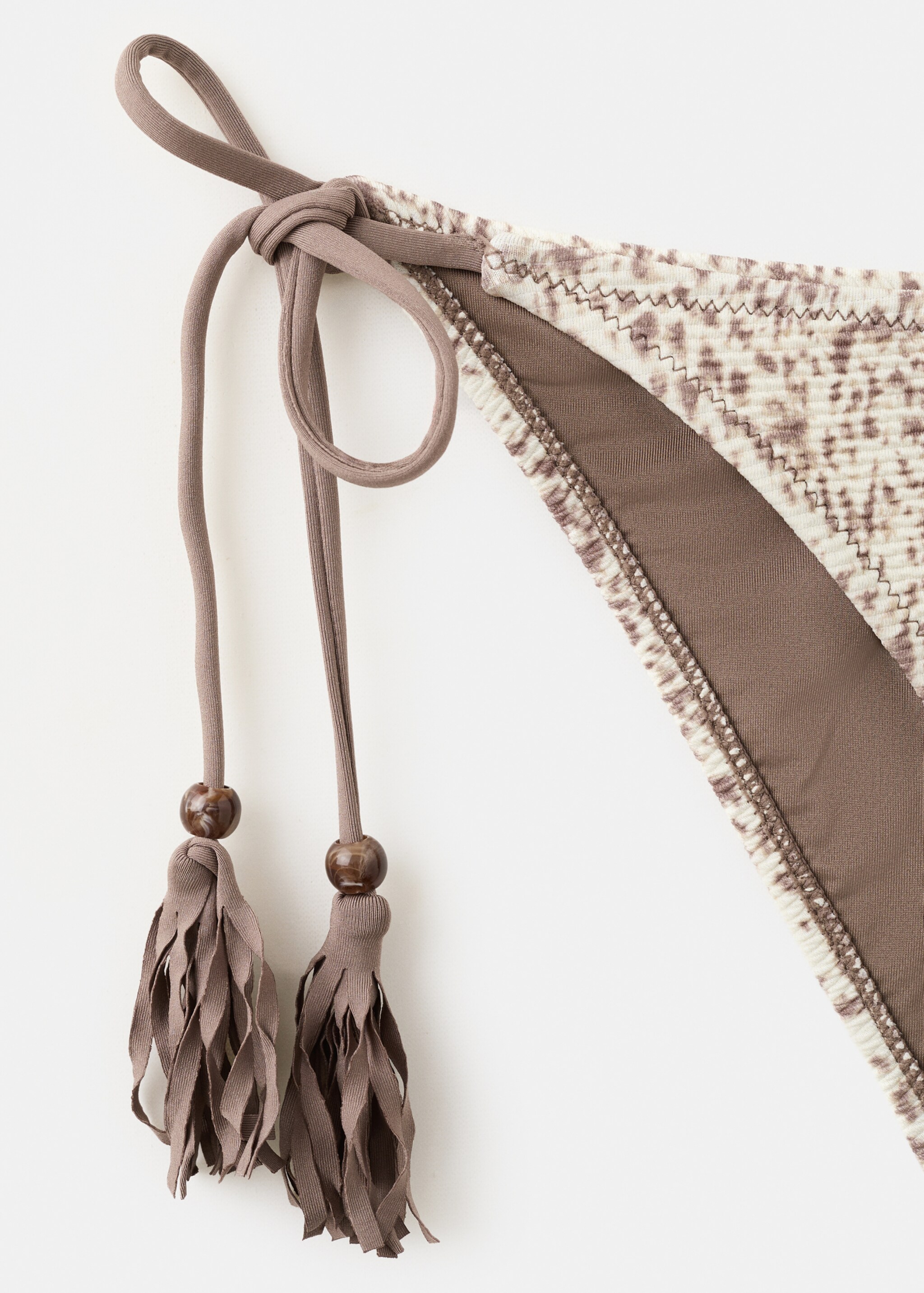 Printed bikini with medium-coverage bottoms - Details of the article 0, Medium Brown. Ref: 27006719-00.