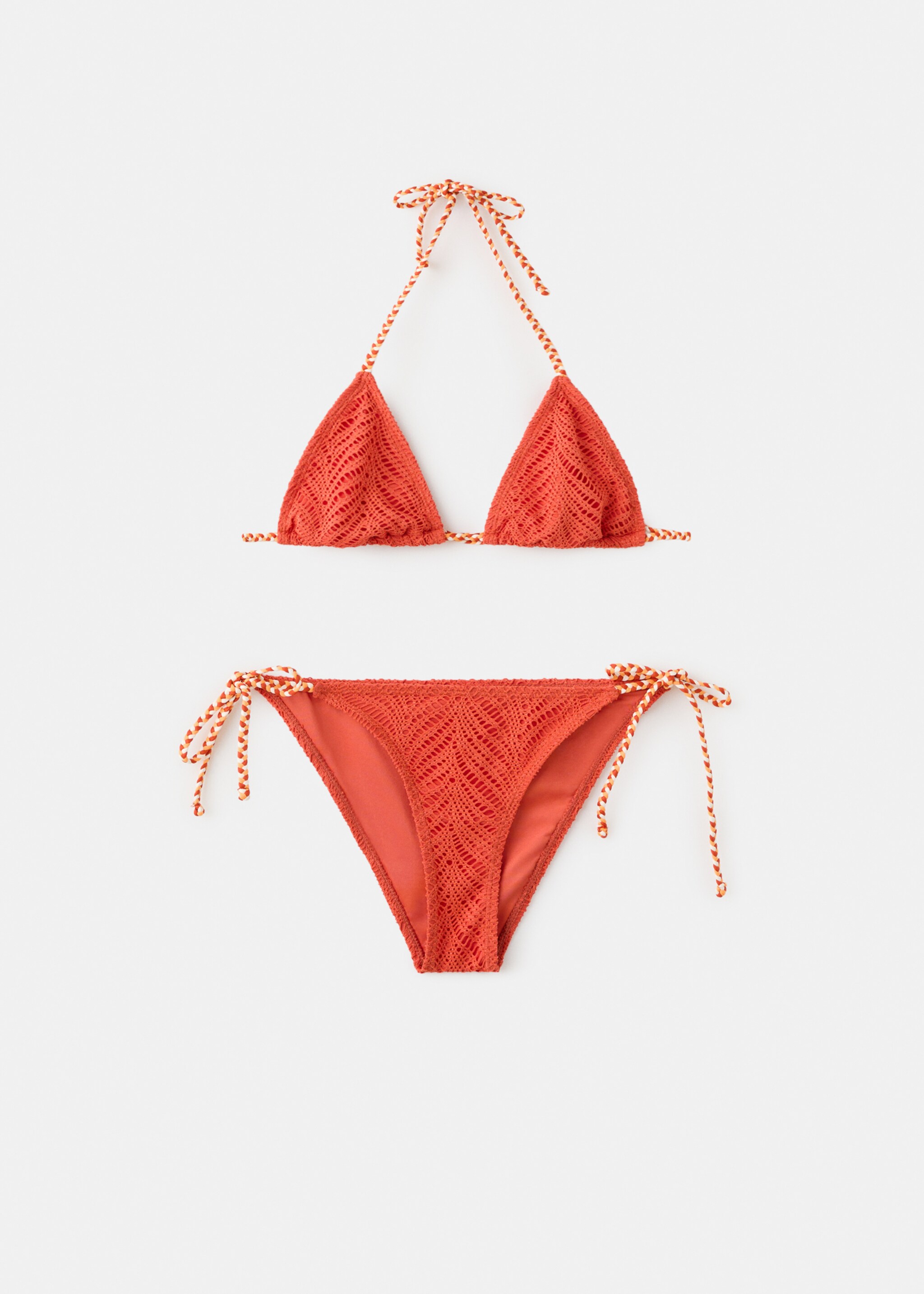 Crochet bikini with medium briefs - Article without model, Orange. Ref: 27006720-00.