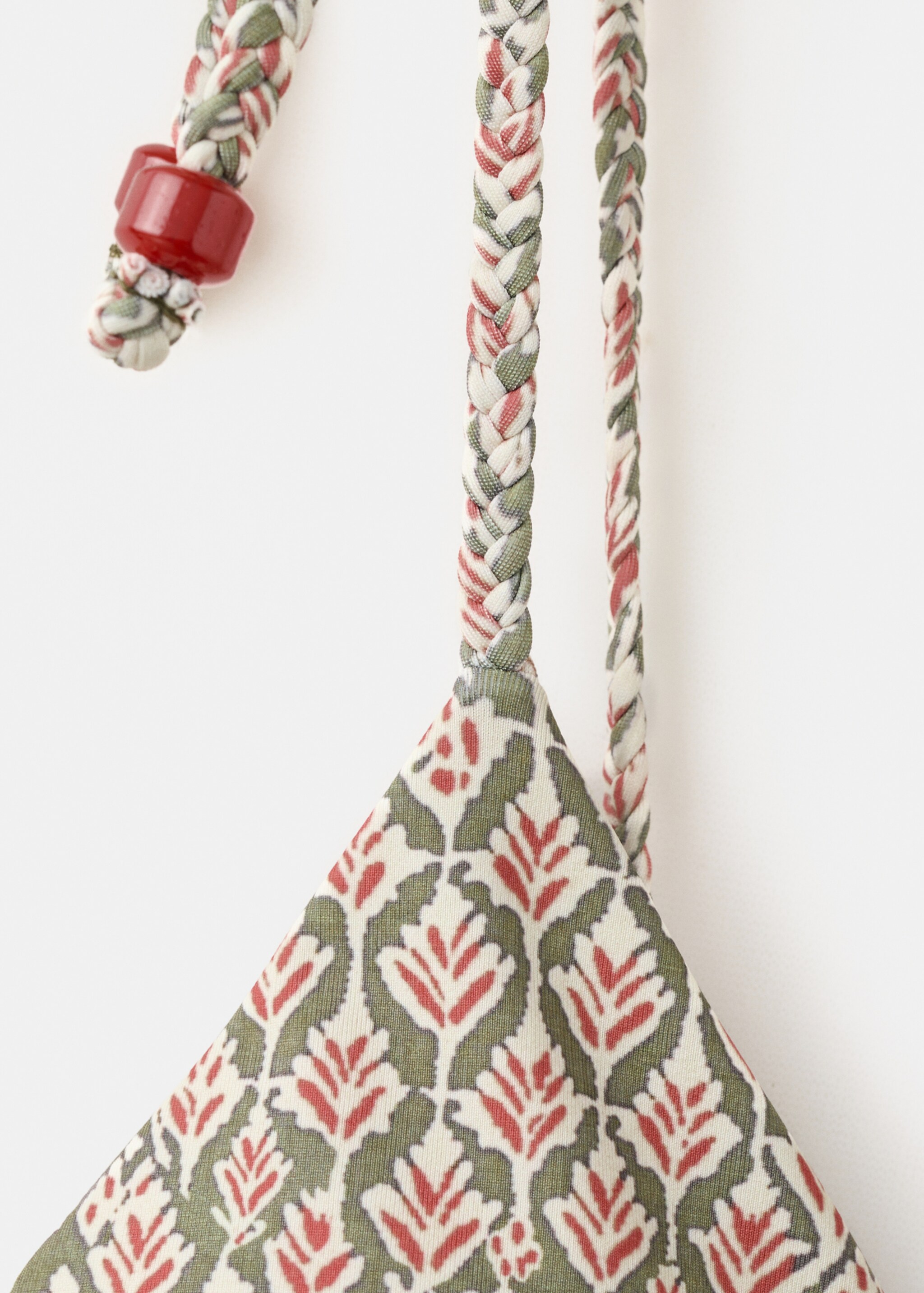 Biquíni estampado com cuequinha clássica - Pormenor do artigo 0, Caqui. Ref: 27006722-00.