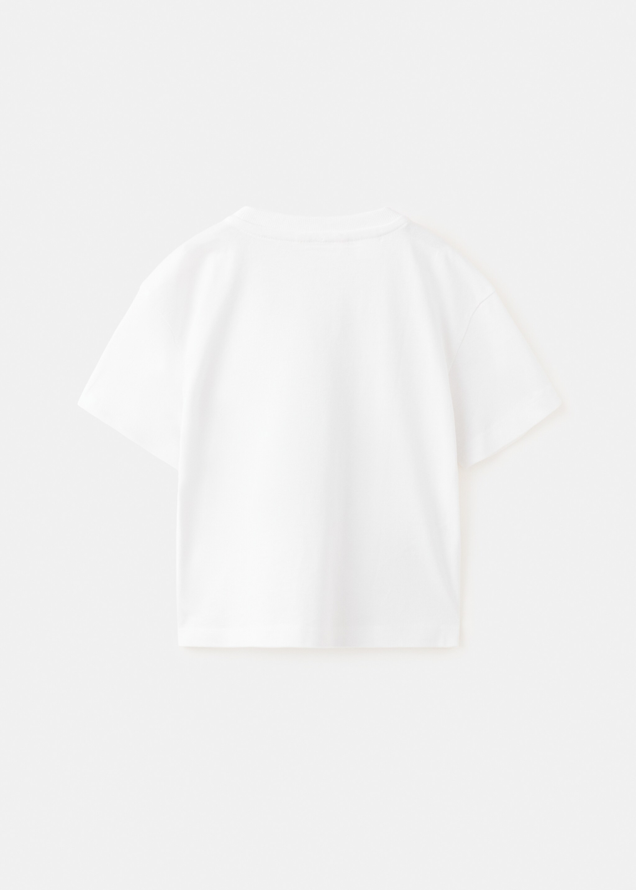 Printed cotton-blend t-shirt - Reverse of the article, White. Ref: 27006735-00.