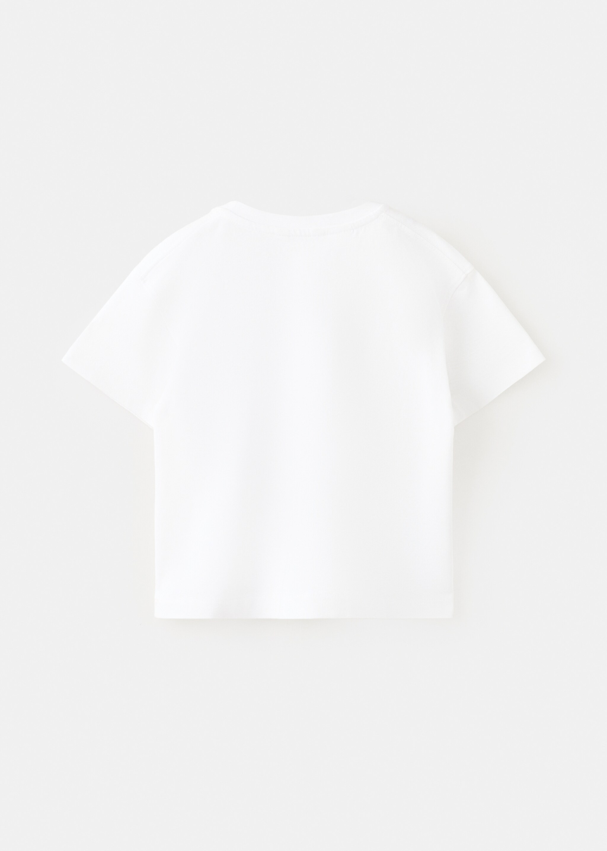 Pocket printed cotton t-shirt - Reverse of the article, White. Ref: 27006736-00.