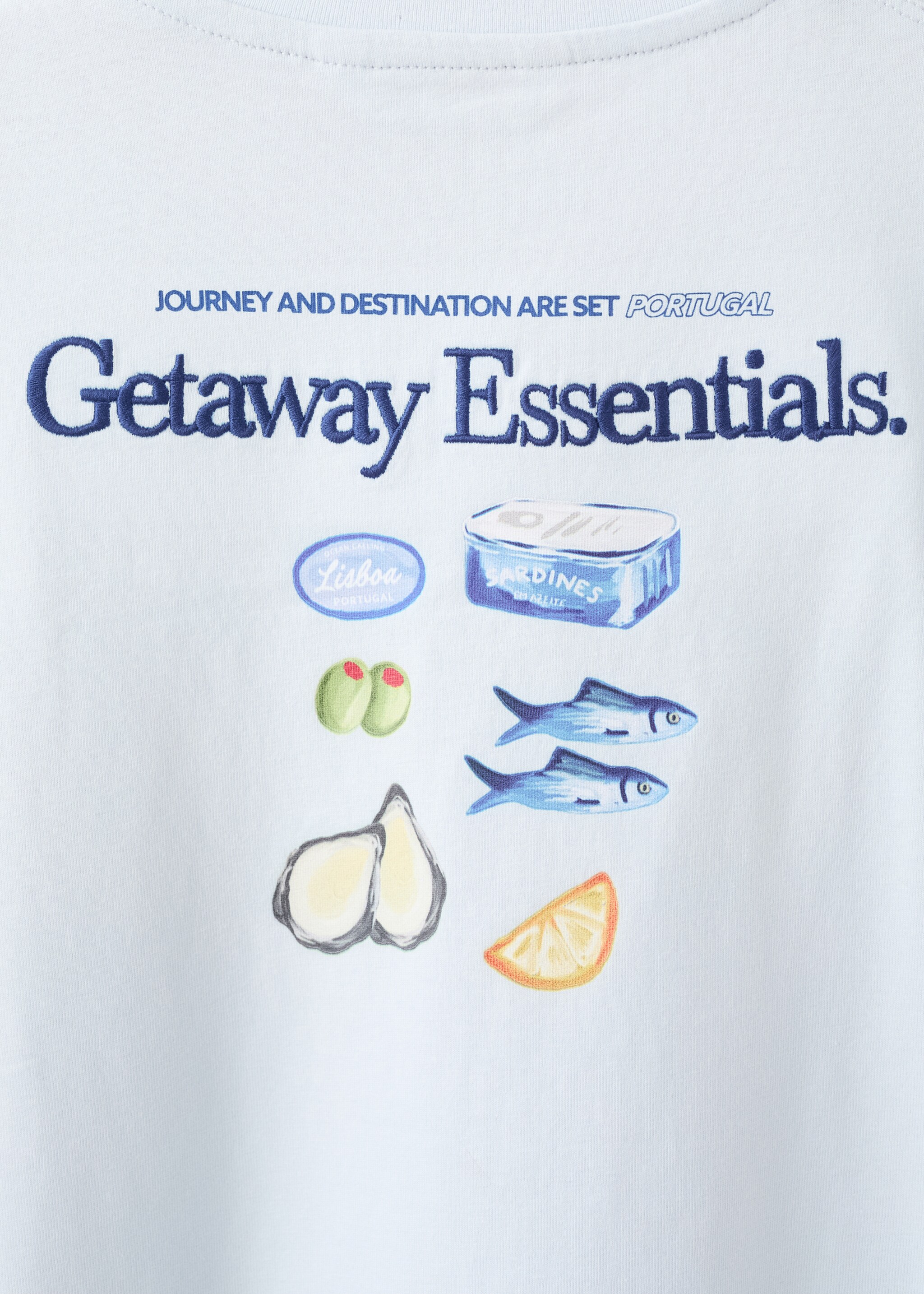 T-shirt en coton imprimé - Détail de l'article 0, Bleu ciel. Ref: 27006738-00.