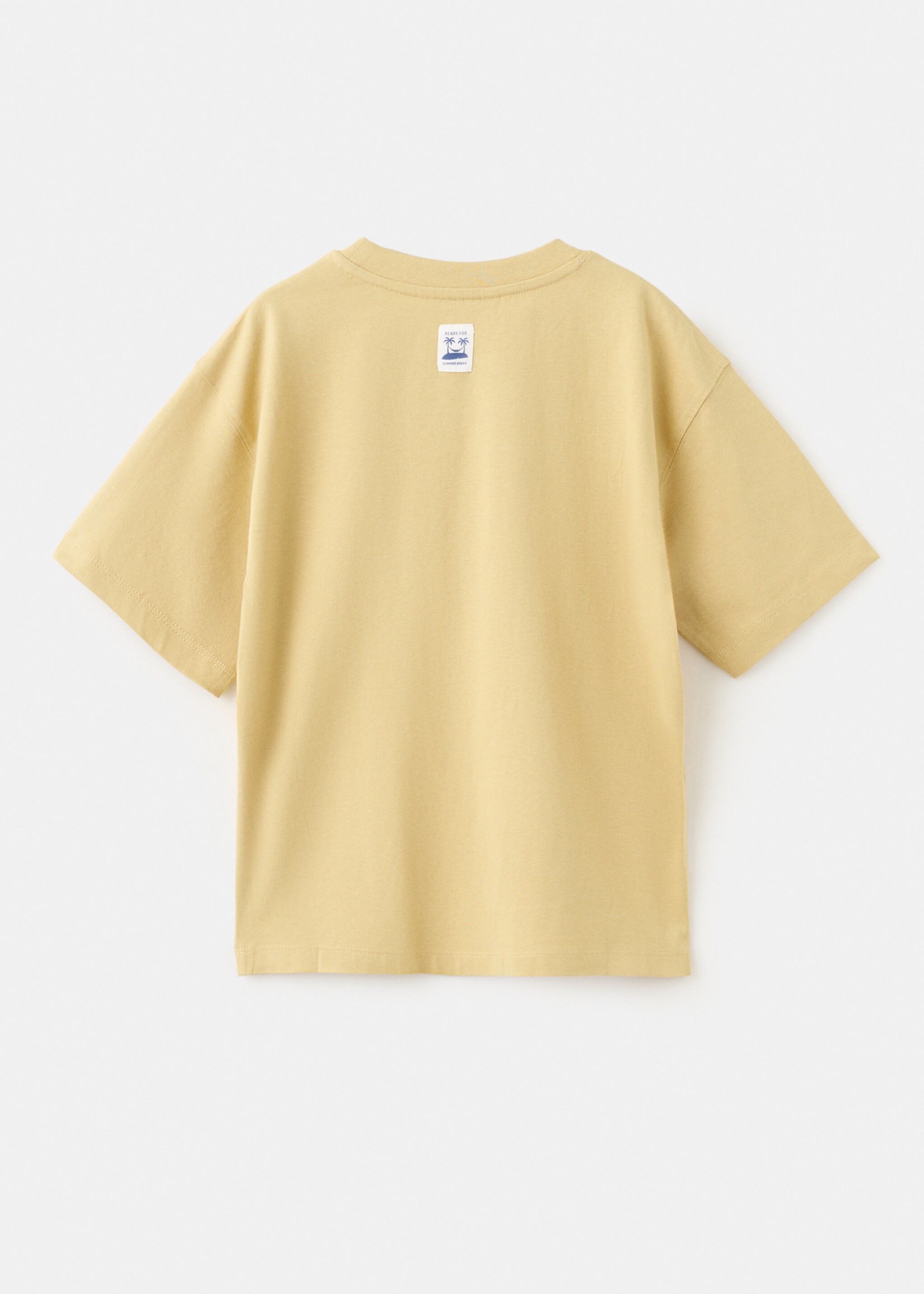 T-shirt en coton imprimé - Verso de l’article, Moutarde. Ref: 27006739-00.