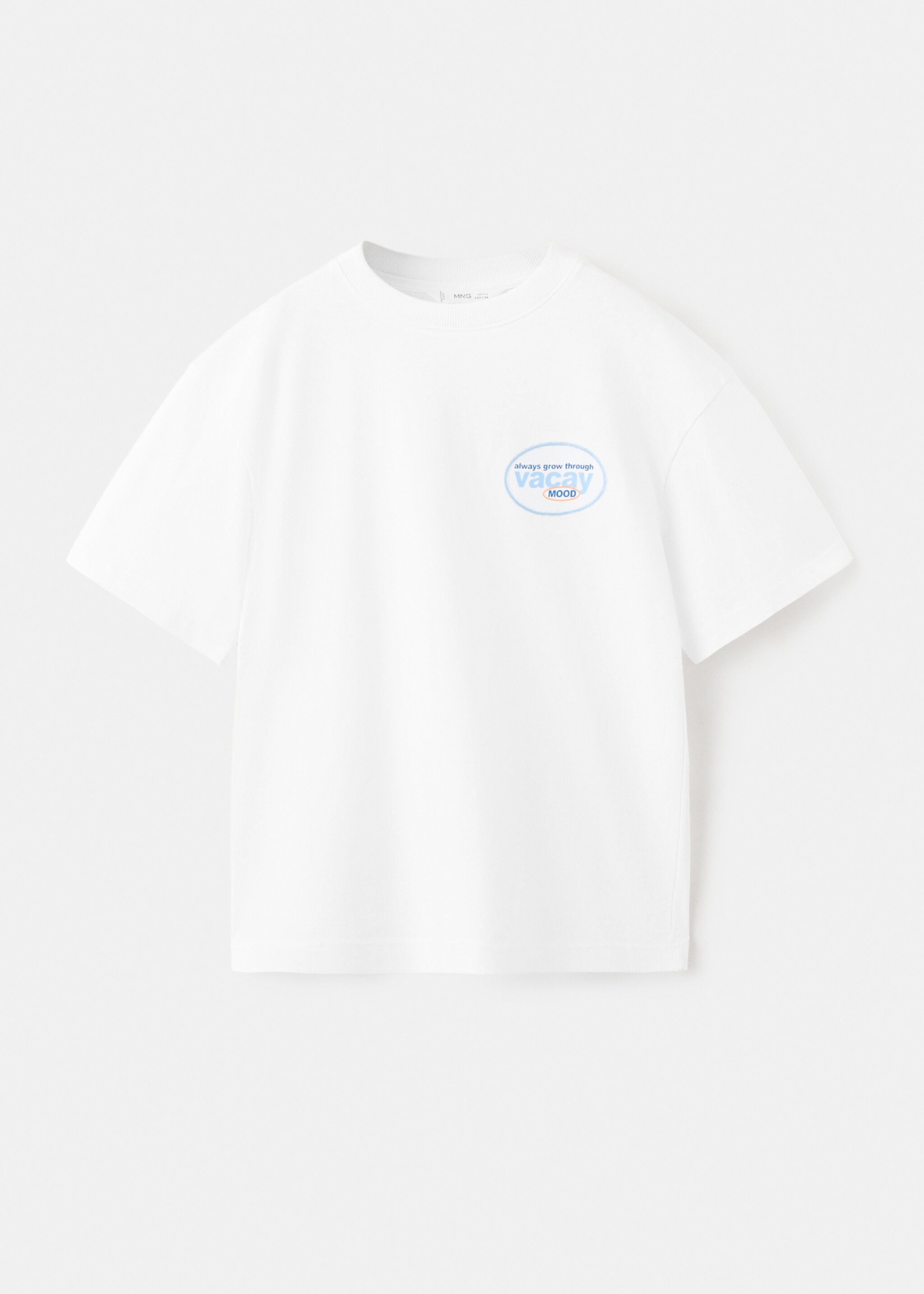 Samarreta cotó estampada - Article sense model, Blanc. Ref: 27006740-00.