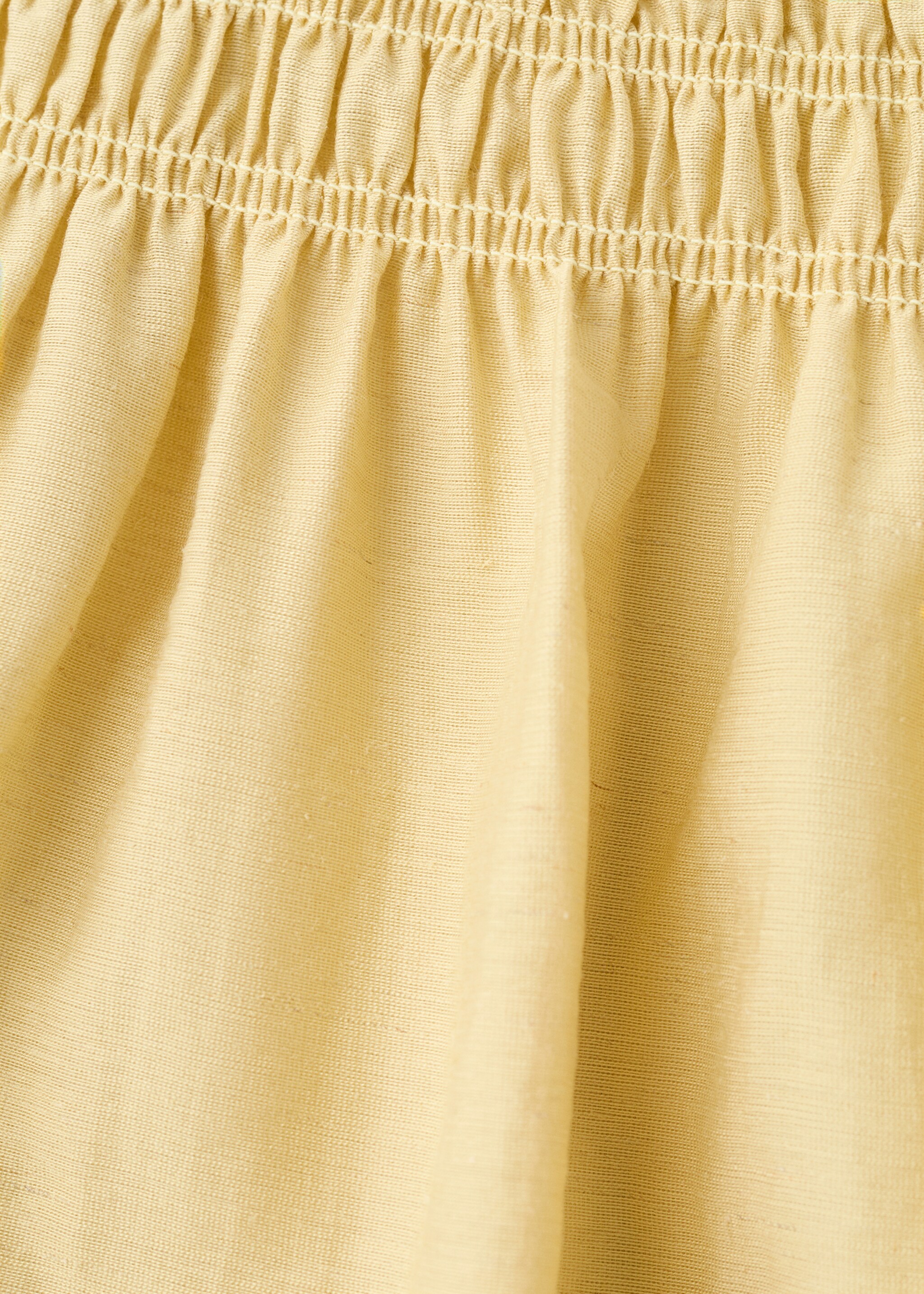 Gathered skort - Details of the article 0, Yellow. Ref: 27006744-00.