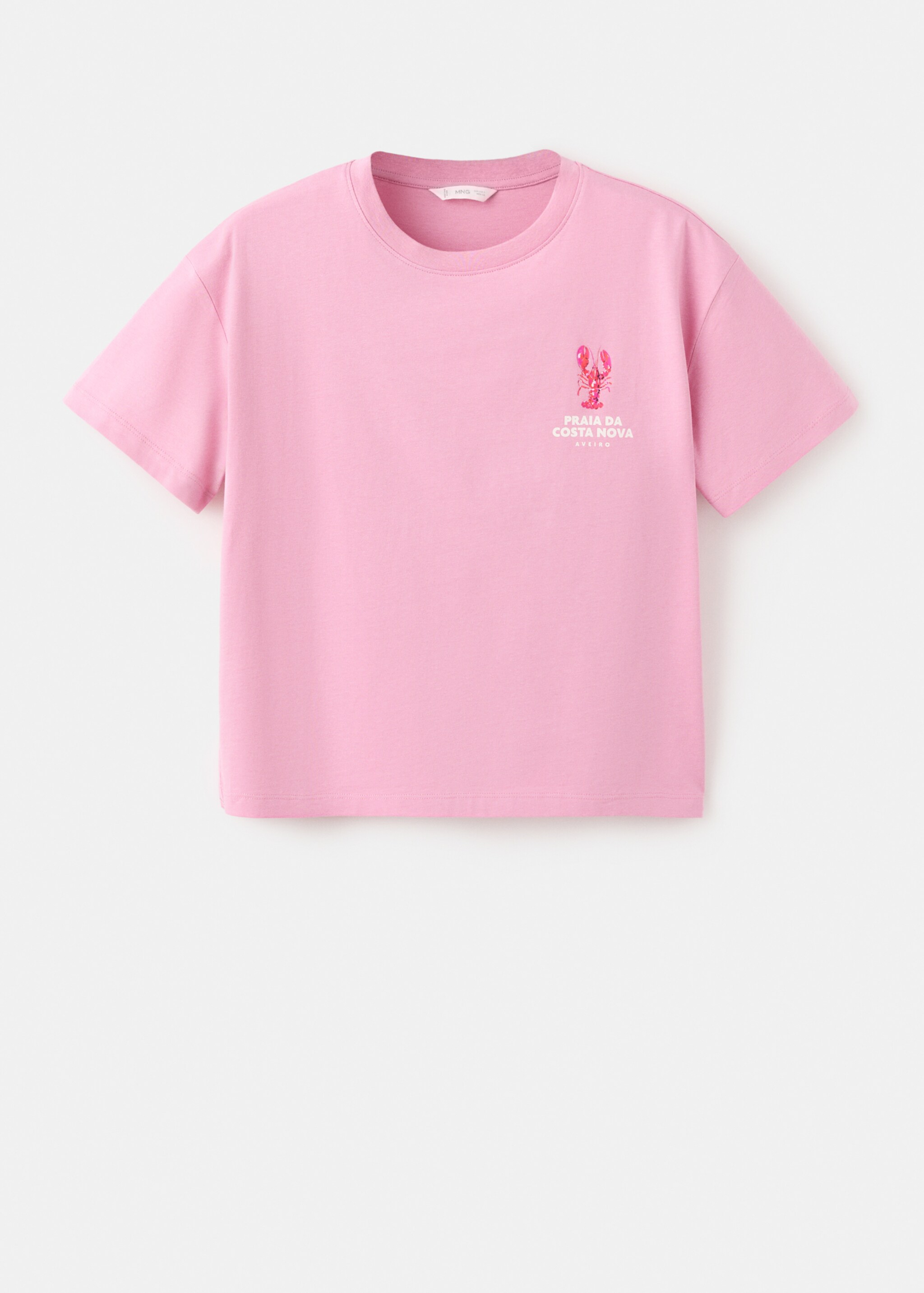 Camiseta algodón estampada - Artículo sin modelo, Rosa. Ref: 27006745-00.