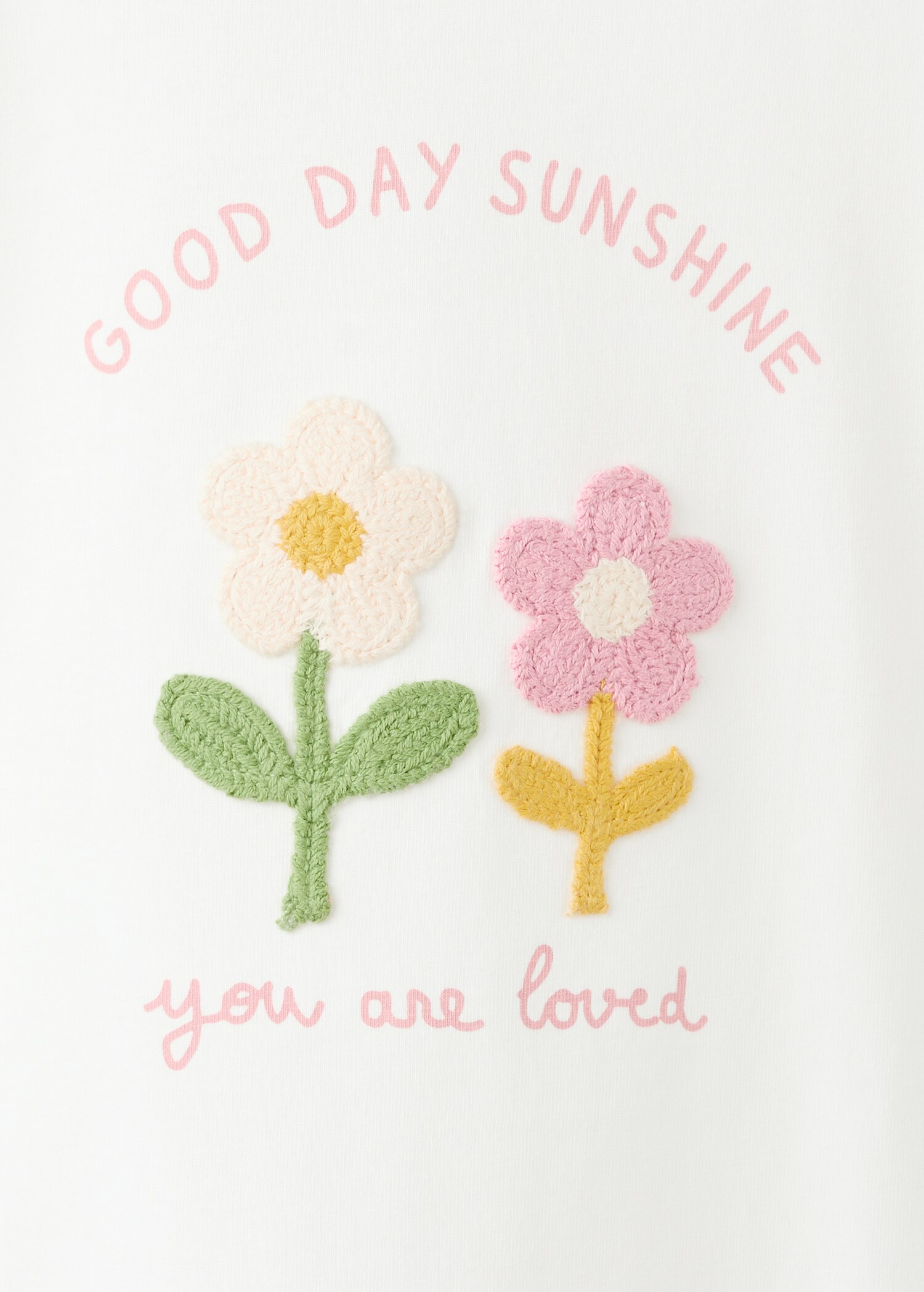 Baumwoll-T-Shirt mit gestickten Blumen - Detail des Artikels 8