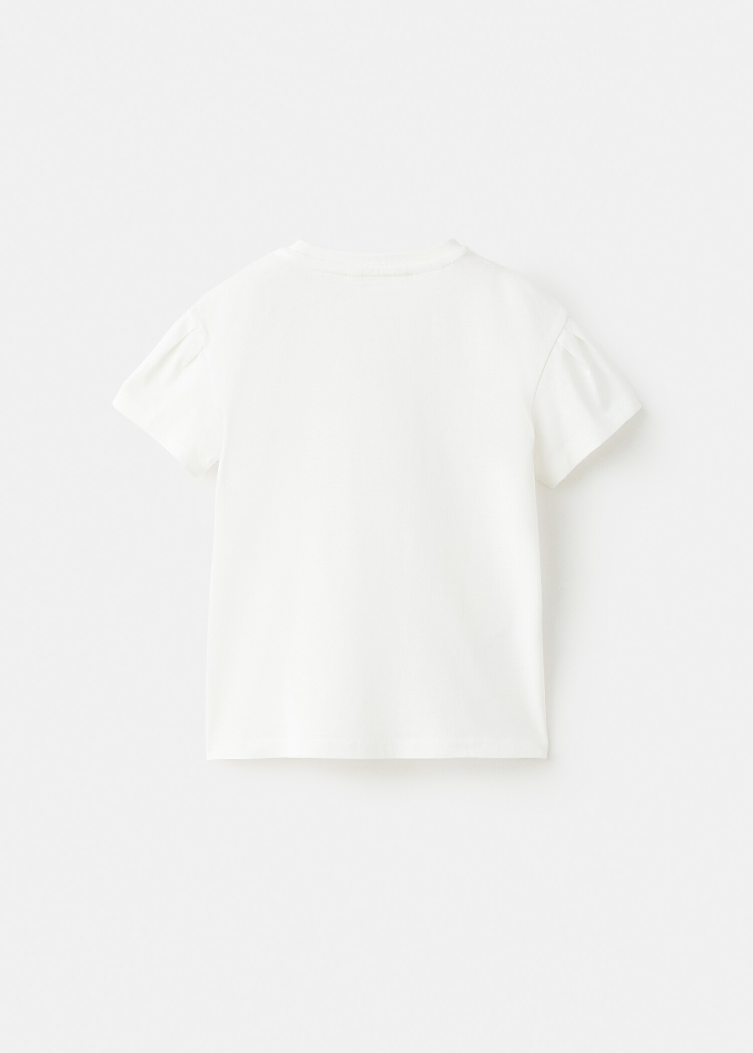 Baumwoll-T-Shirt mit gestickten Blumen - Rückseite des Artikels